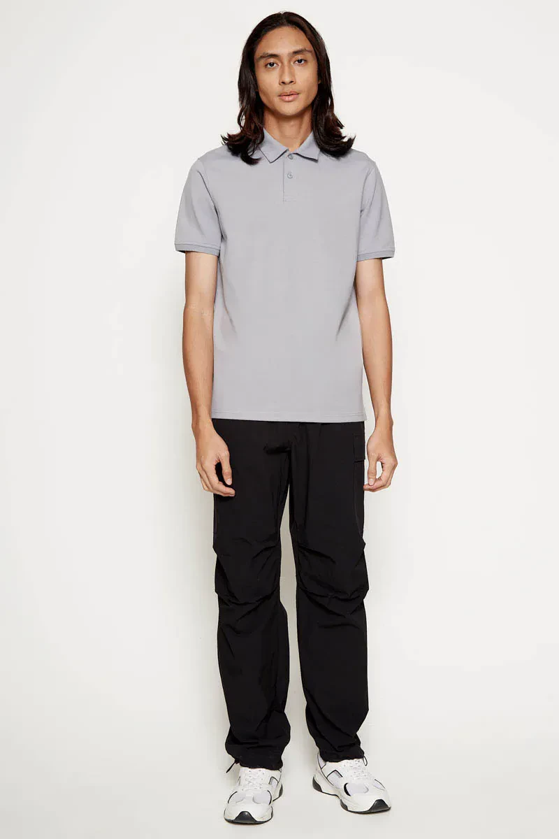 PDI CASUAL POLO TEE MEN SHORT SLEEVE LT GREY