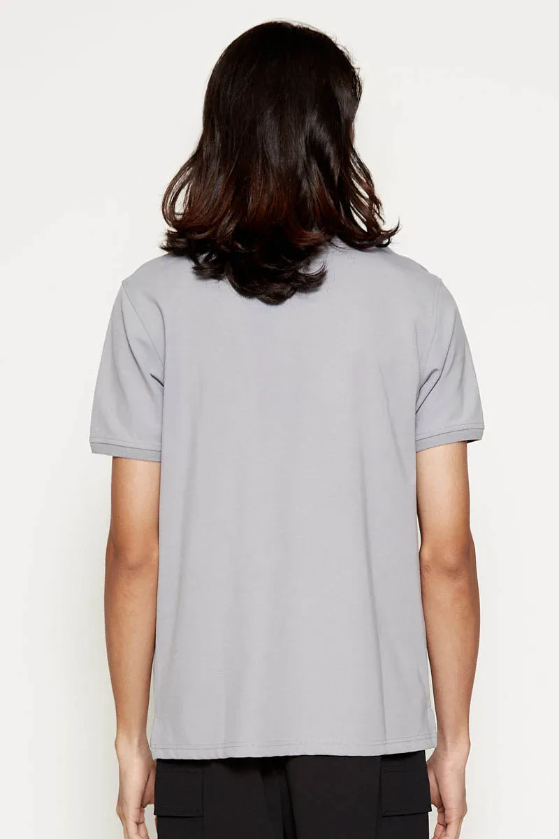 PDI CASUAL POLO TEE MEN SHORT SLEEVE LT GREY