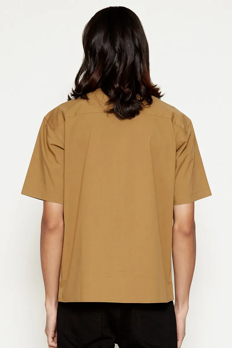 PDI CASUAL SHORT SLEEVE SHIRT MEN KHAKI