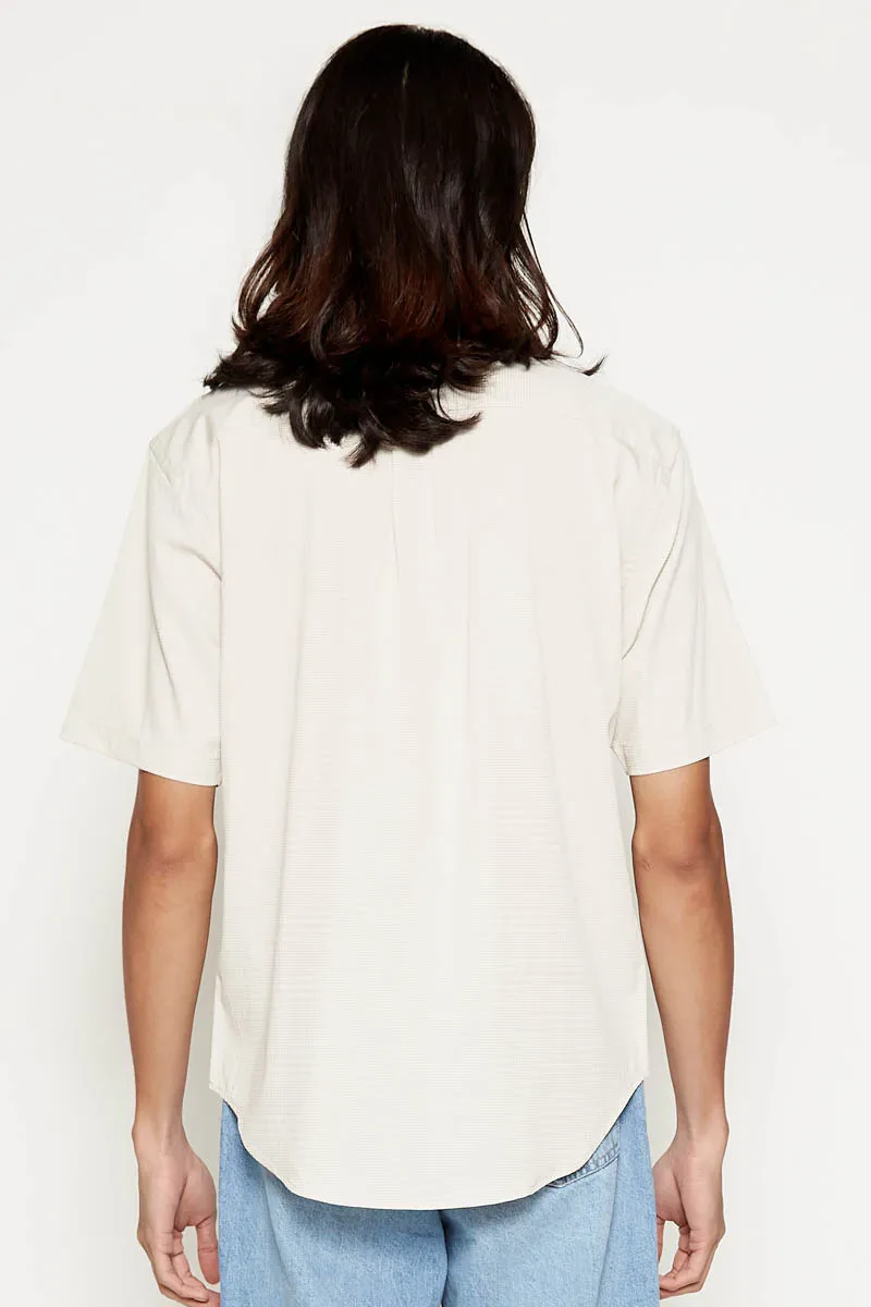 PDI CASUAL SHORT SLEEVE SHIRT MEN CREAM