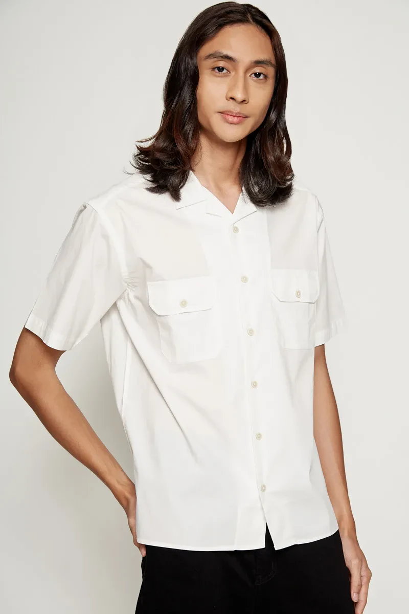 PDI CASUAL SHORT SLEEVE SHIRT MEN OFF WHITE