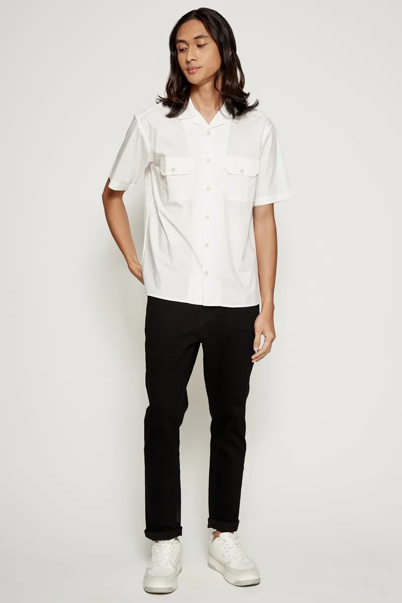 PDI CASUAL SHORT SLEEVE SHIRT MEN OFF WHITE