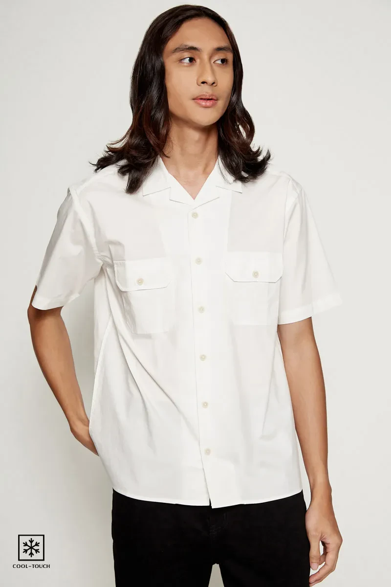 PDI CASUAL SHORT SLEEVE SHIRT MEN OFF WHITE