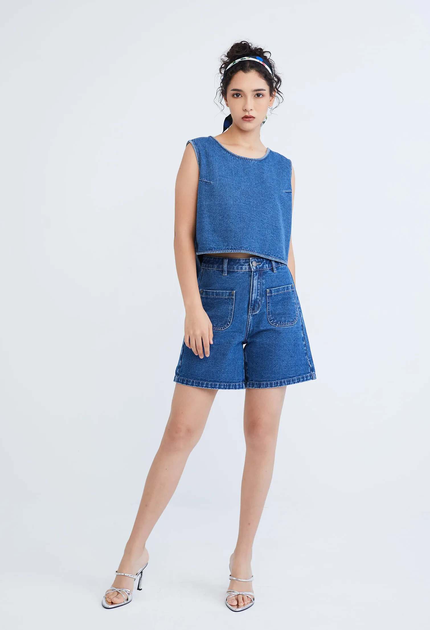 EASY DENIM TANK TOP [BLUE]
