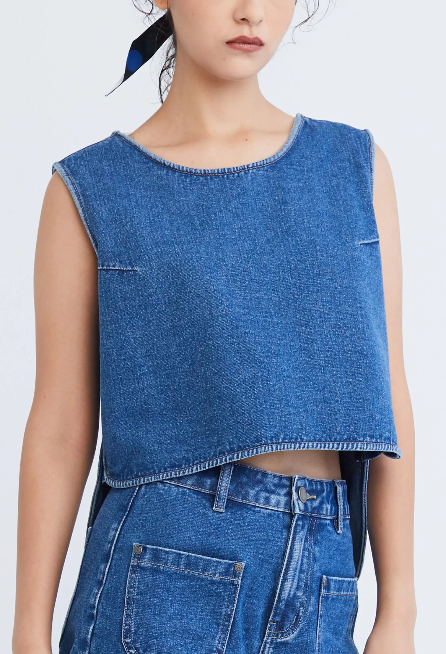 EASY DENIM TANK TOP [BLUE]