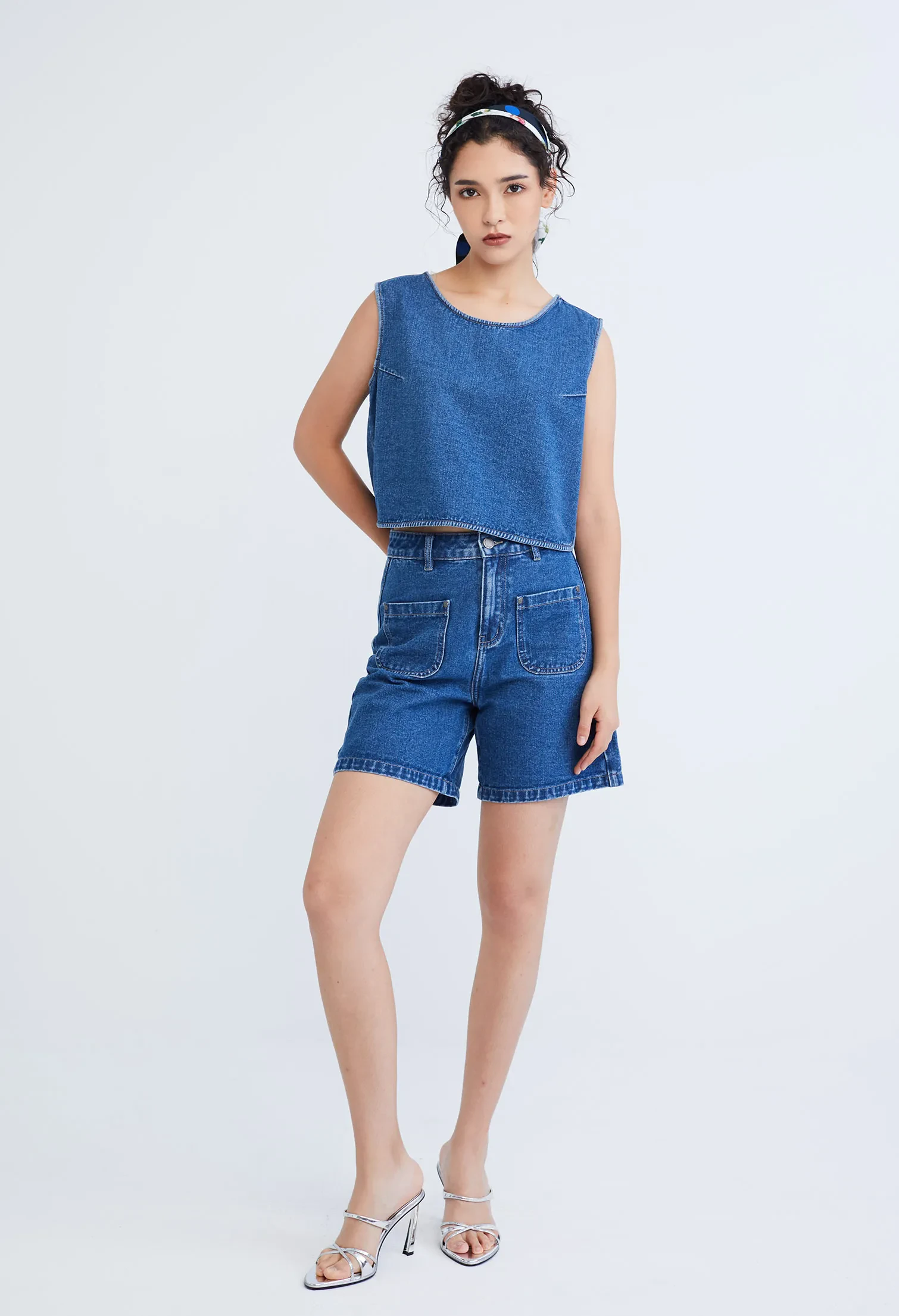 EASY DENIM TANK TOP [BLUE]