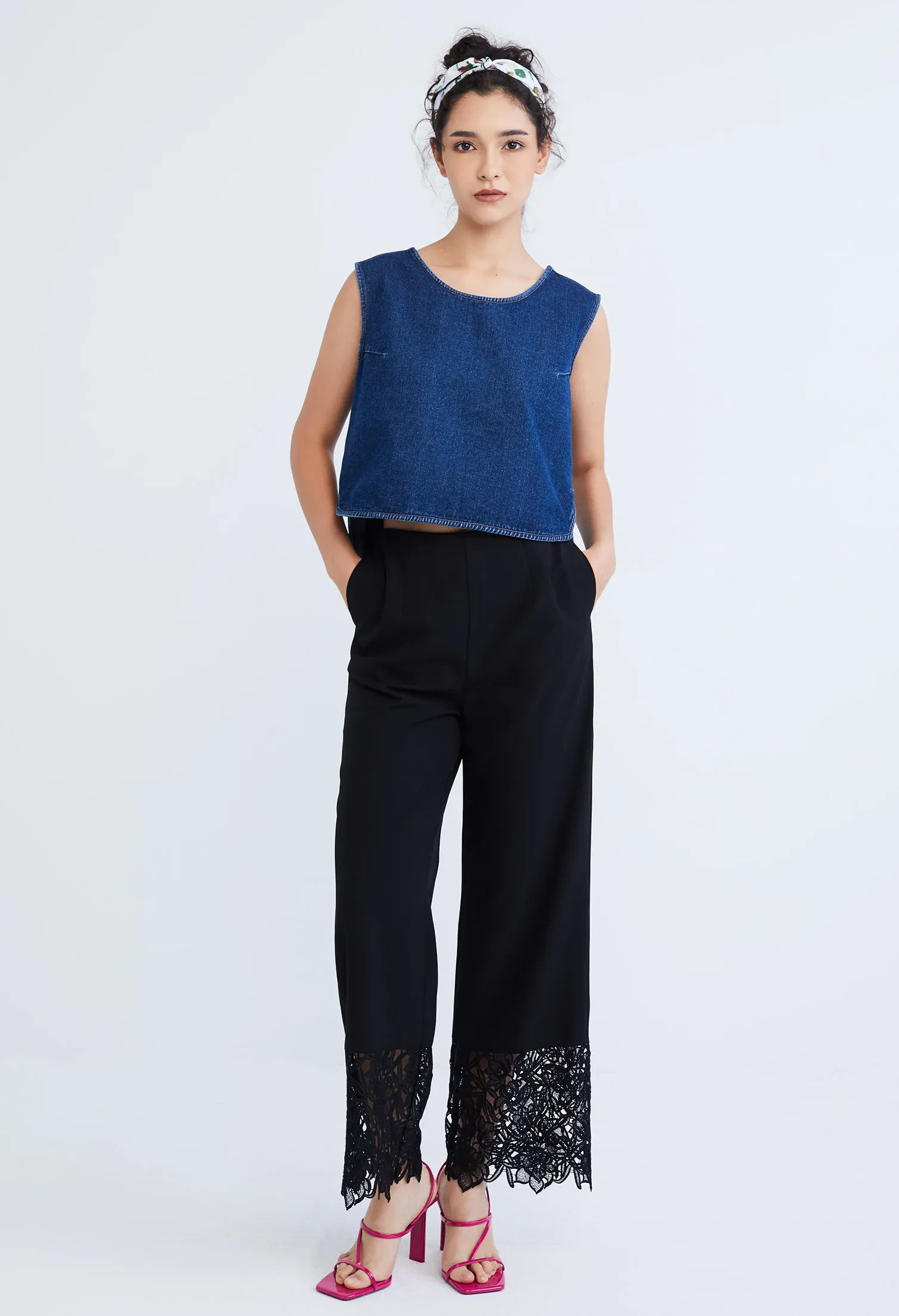 EASY DENIM TANK TOP [NAVY BLUE]