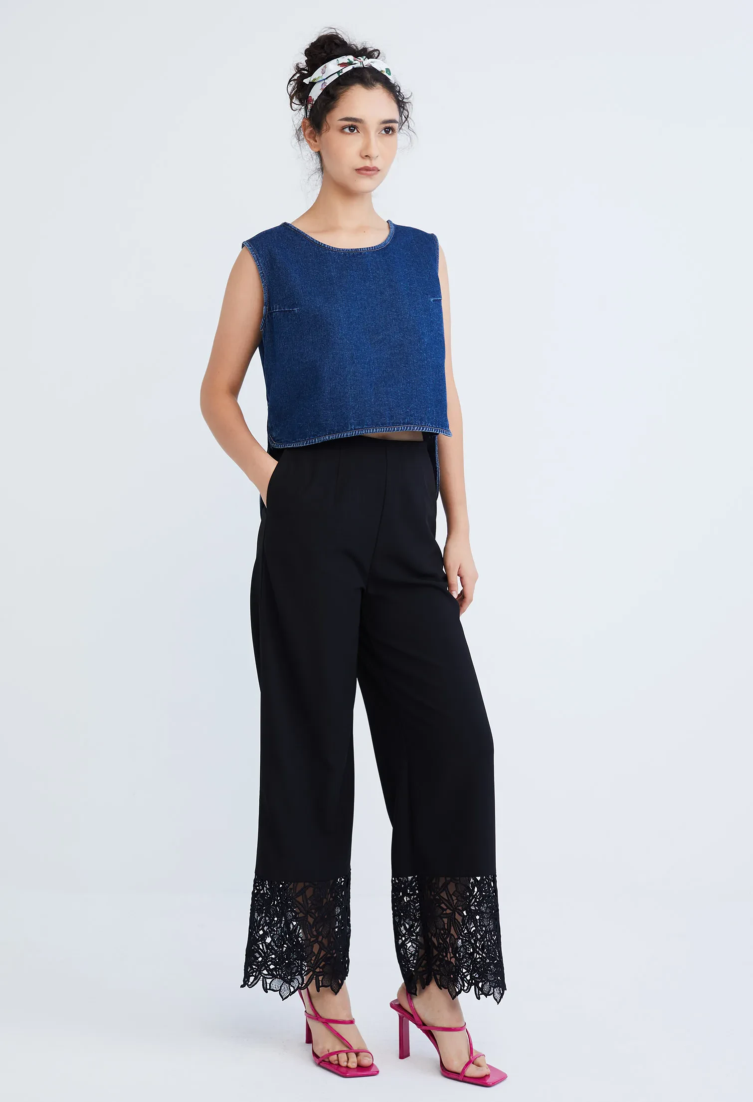 EASY DENIM TANK TOP [NAVY BLUE]
