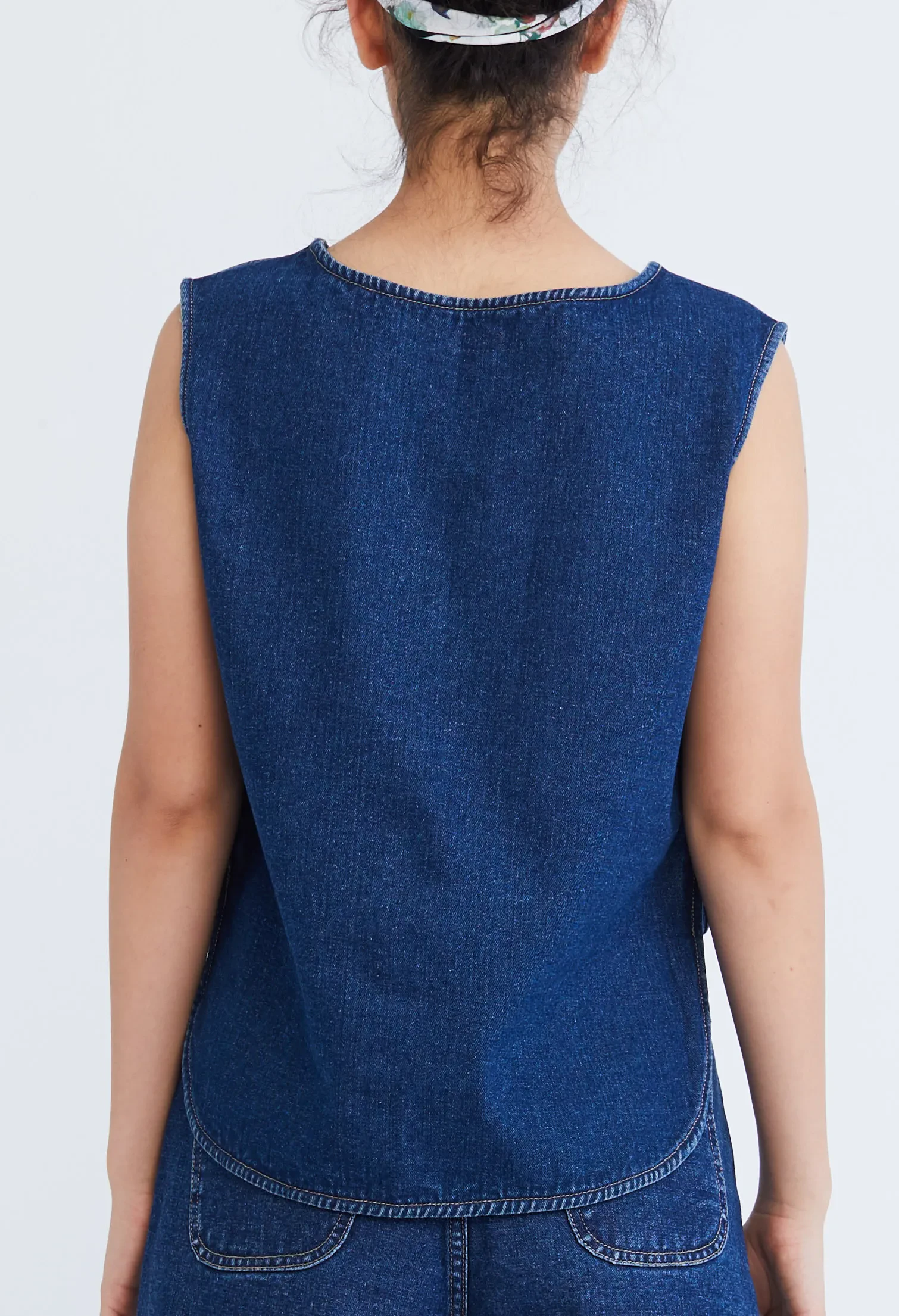 EASY DENIM TANK TOP [NAVY BLUE]