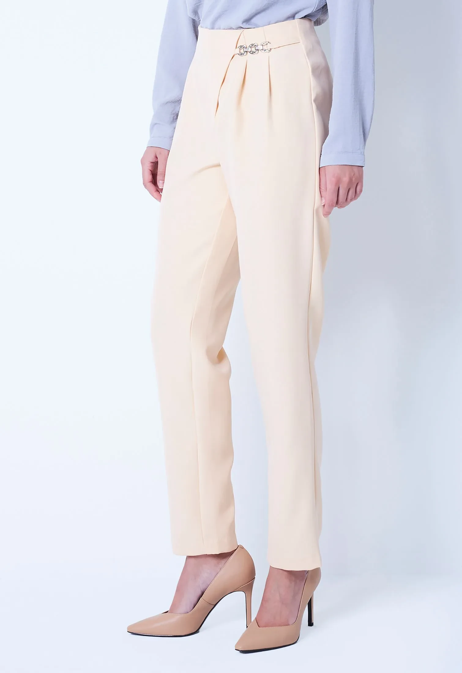 SIDE CHAIN STRAIGHT TROUSER [BEIGE]