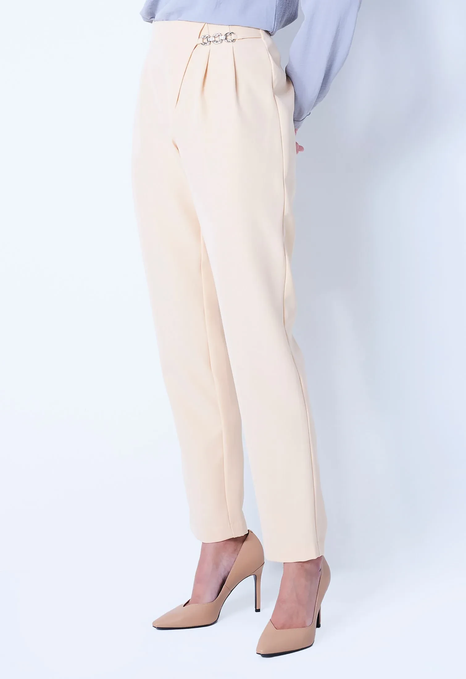 SIDE CHAIN STRAIGHT TROUSER [BEIGE]