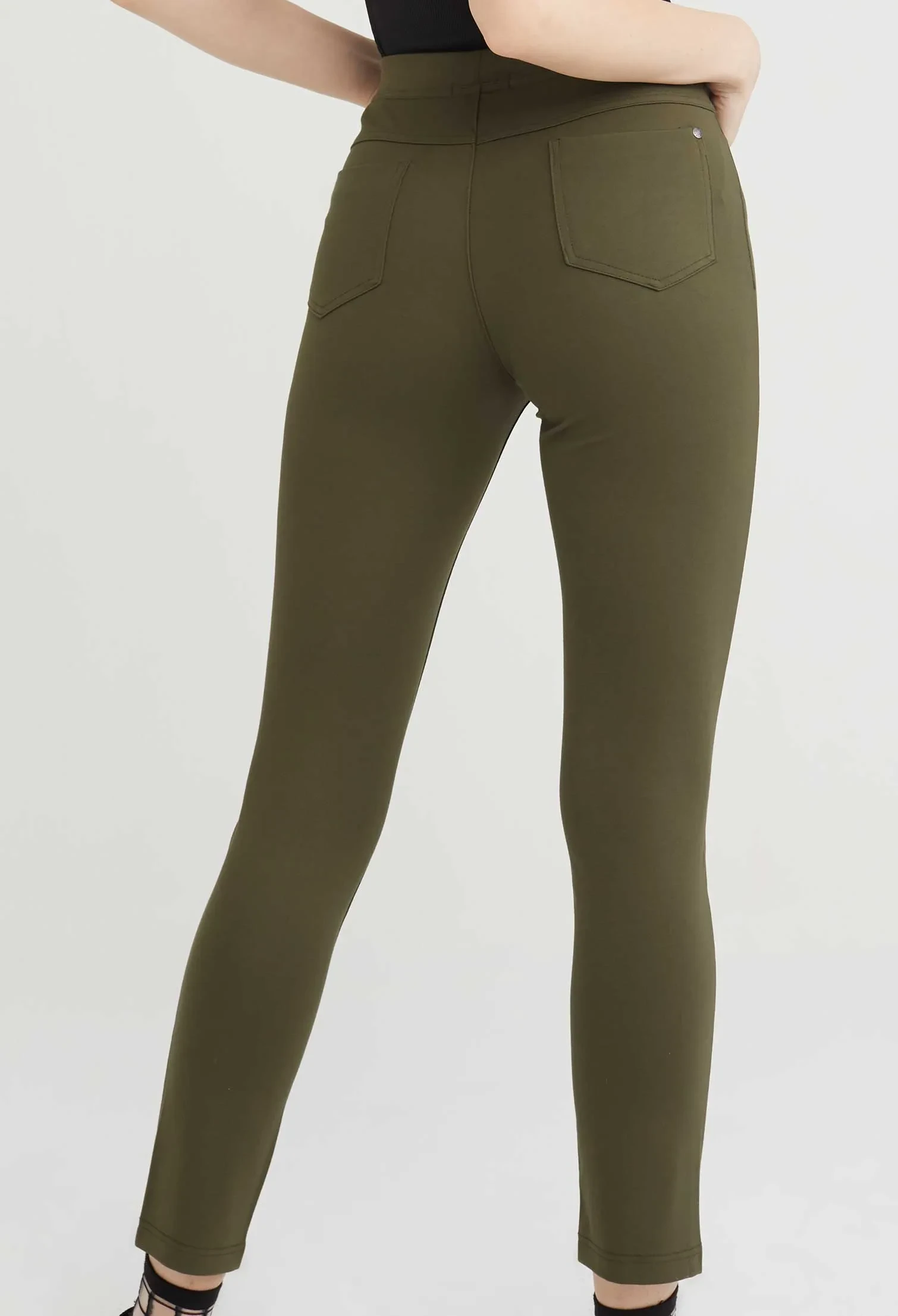 TAPERED ELASTIC TROUSERS [ARMY GREEN]