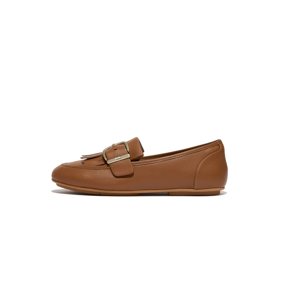 ALLEGRO WOMEN FRINGE BUCKLE LEATHER LOAFERS