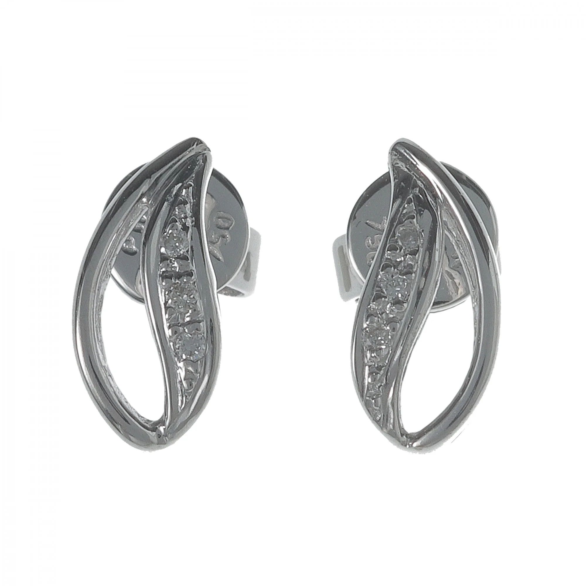 750/18K WHITE GOLD DIAMOND EARSTUDS