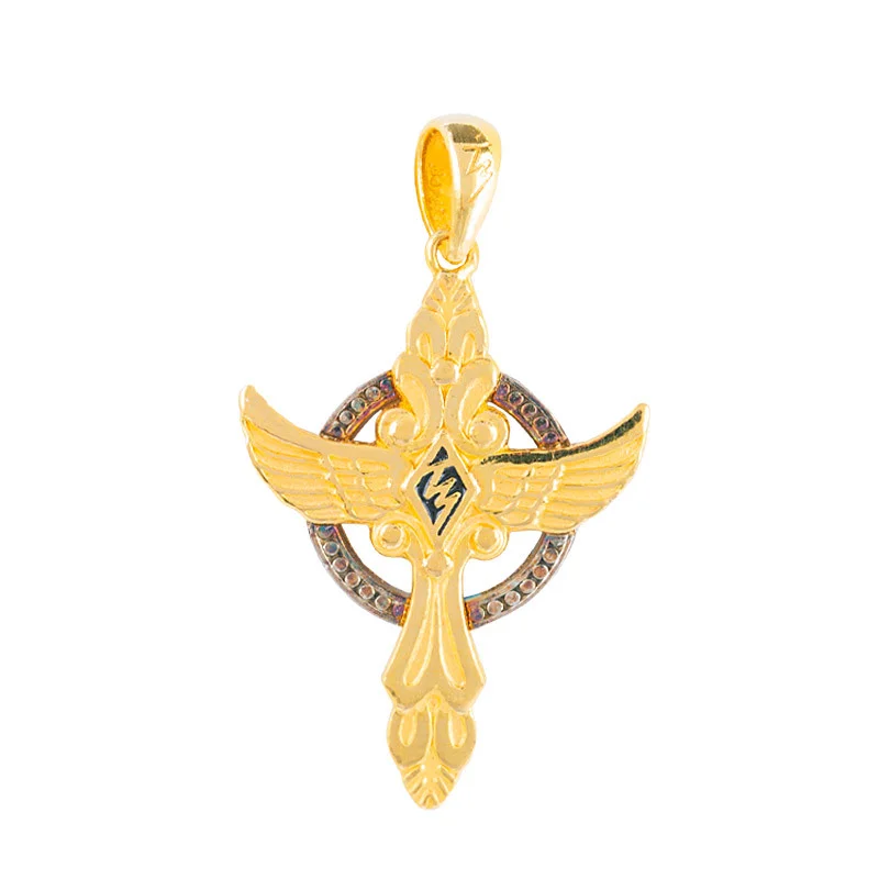 916/22K YELLOW GOLD TRANZ PENDANT/ CHARM