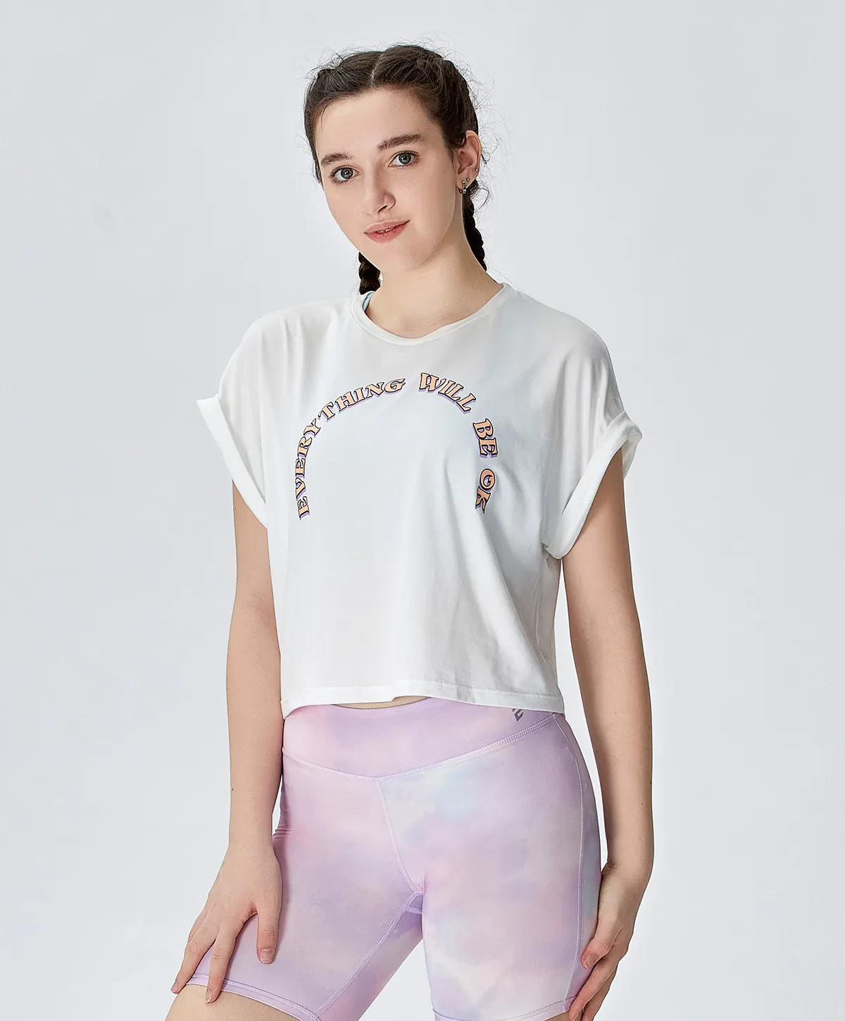 DIGITAL DAYDREAM CROPPED TEE WITH SLOGAN