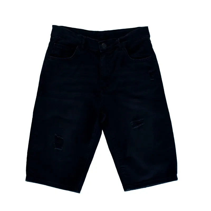 WOVEN ROLLER DENIM SHORTS IN BLACK RODEO 