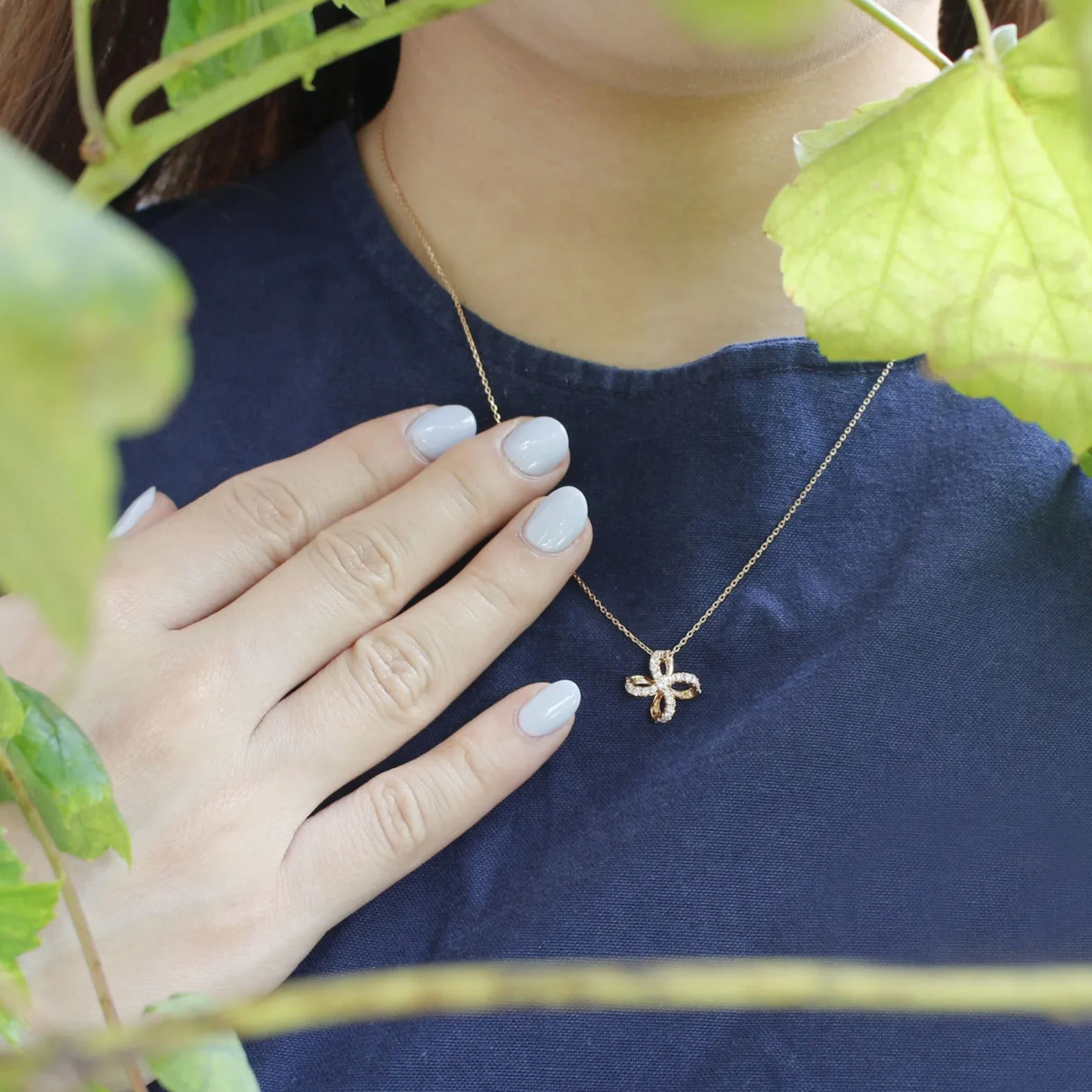 DEGEM SOLELUNA ASTRA STELLAR QUAD COSMIC LOOP NECKLACE