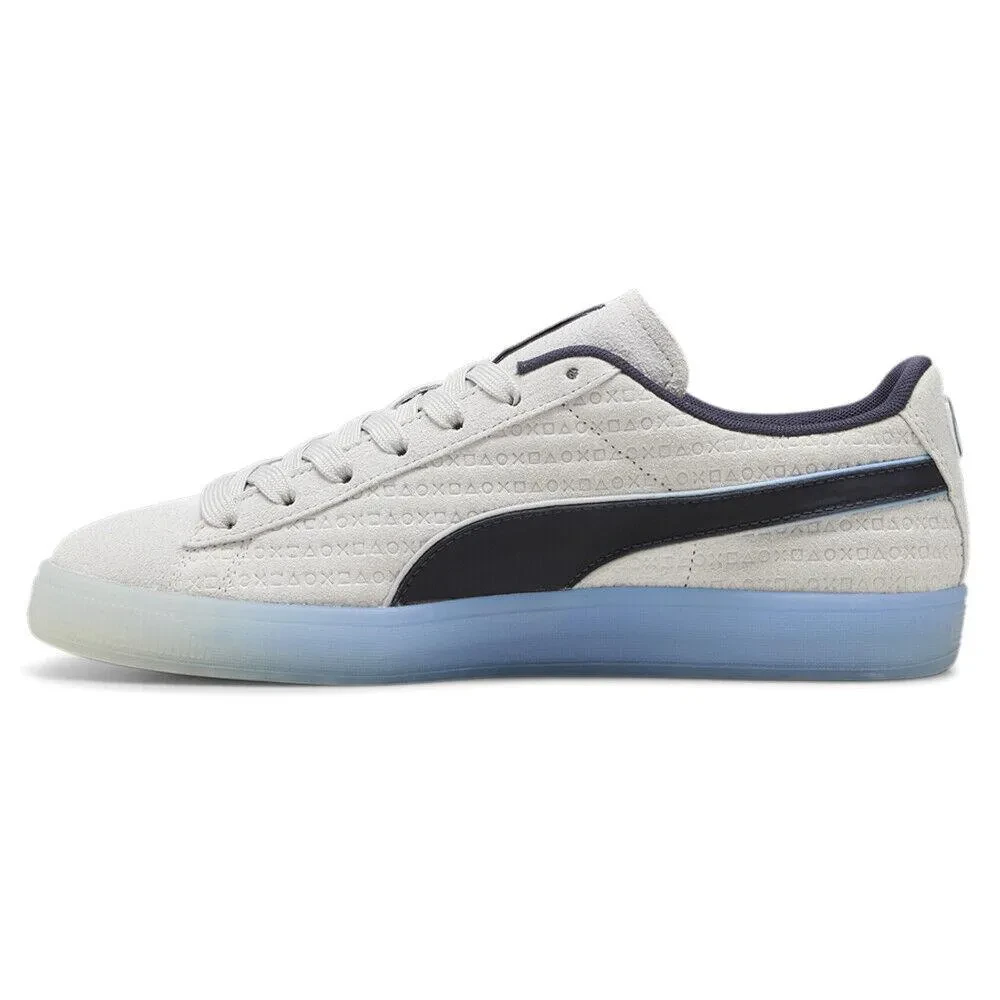 SUEDE PLAYSTATION GLACIAL GRAY-NEW NAVY - GRYNY