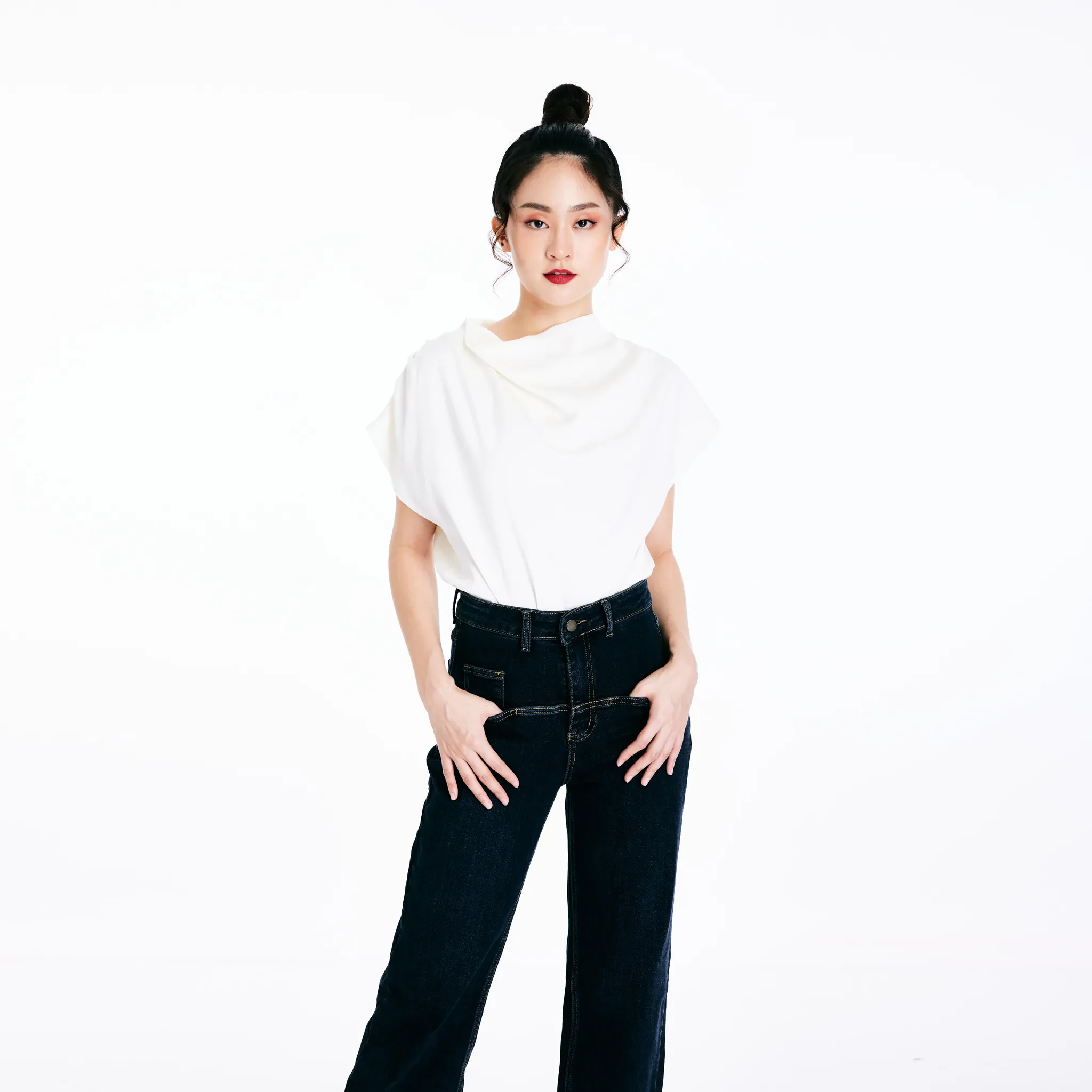 DRAPE TOP - WHITE