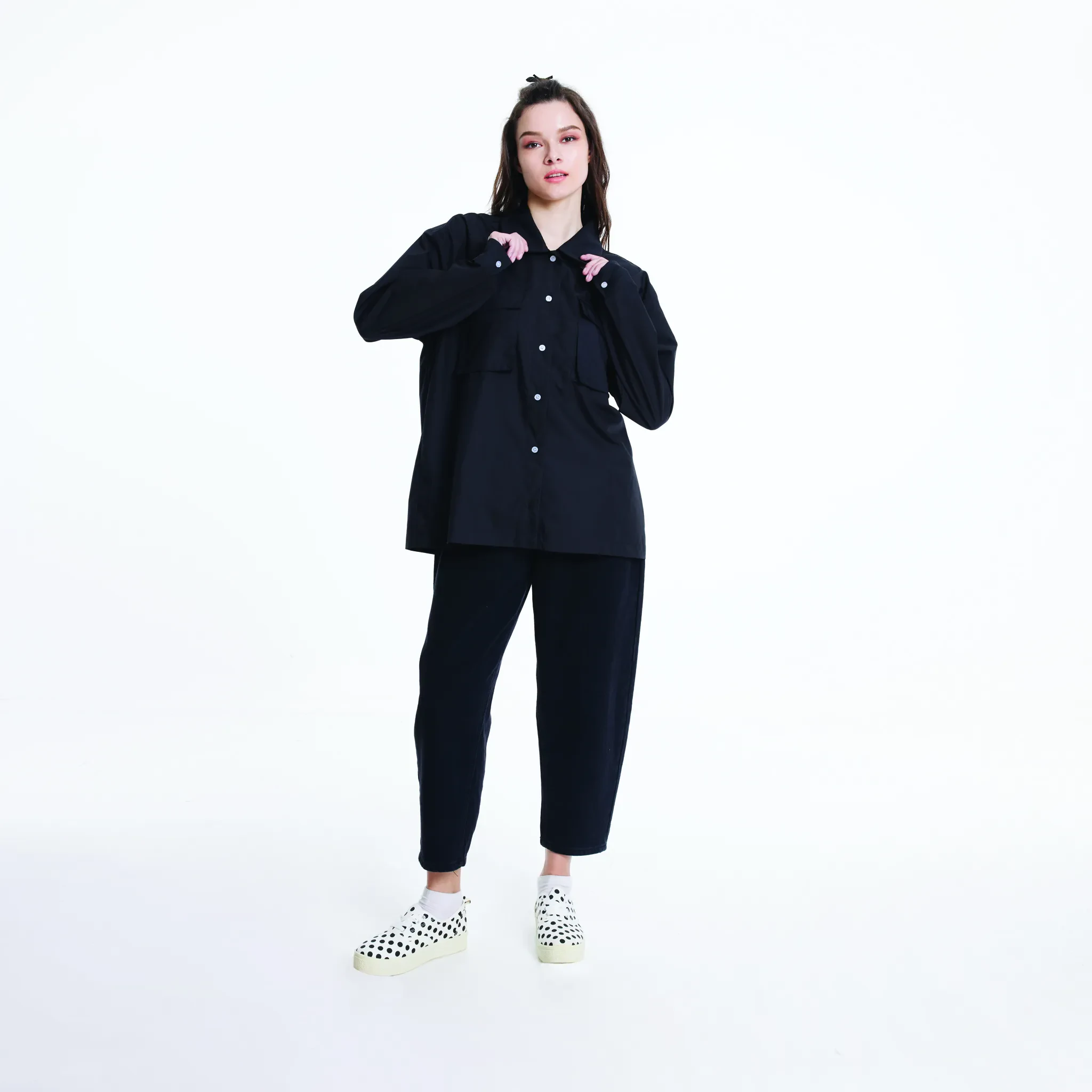 JL X MAG OVERSIZED SHIRT - BLACK