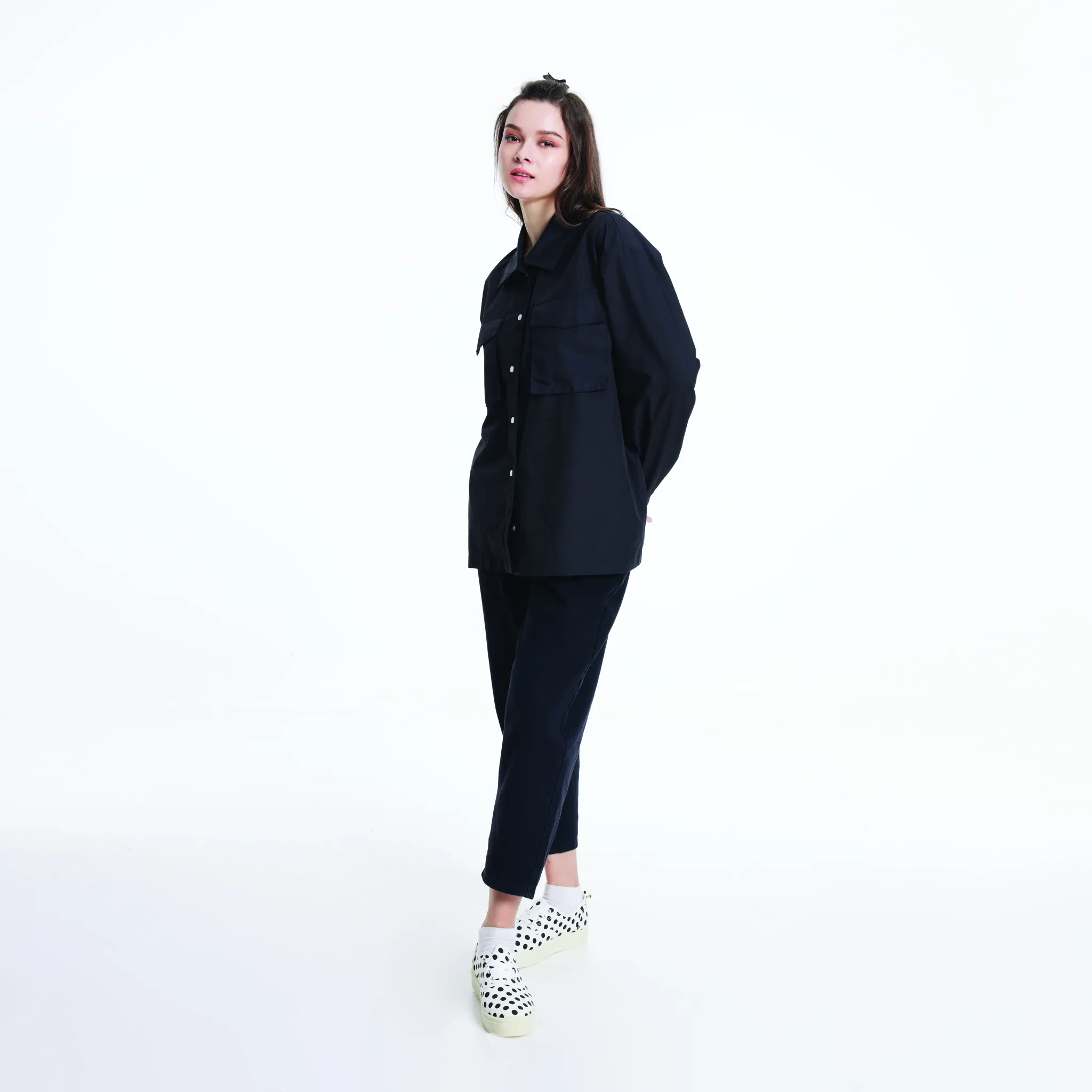 JL X MAG OVERSIZED SHIRT - BLACK