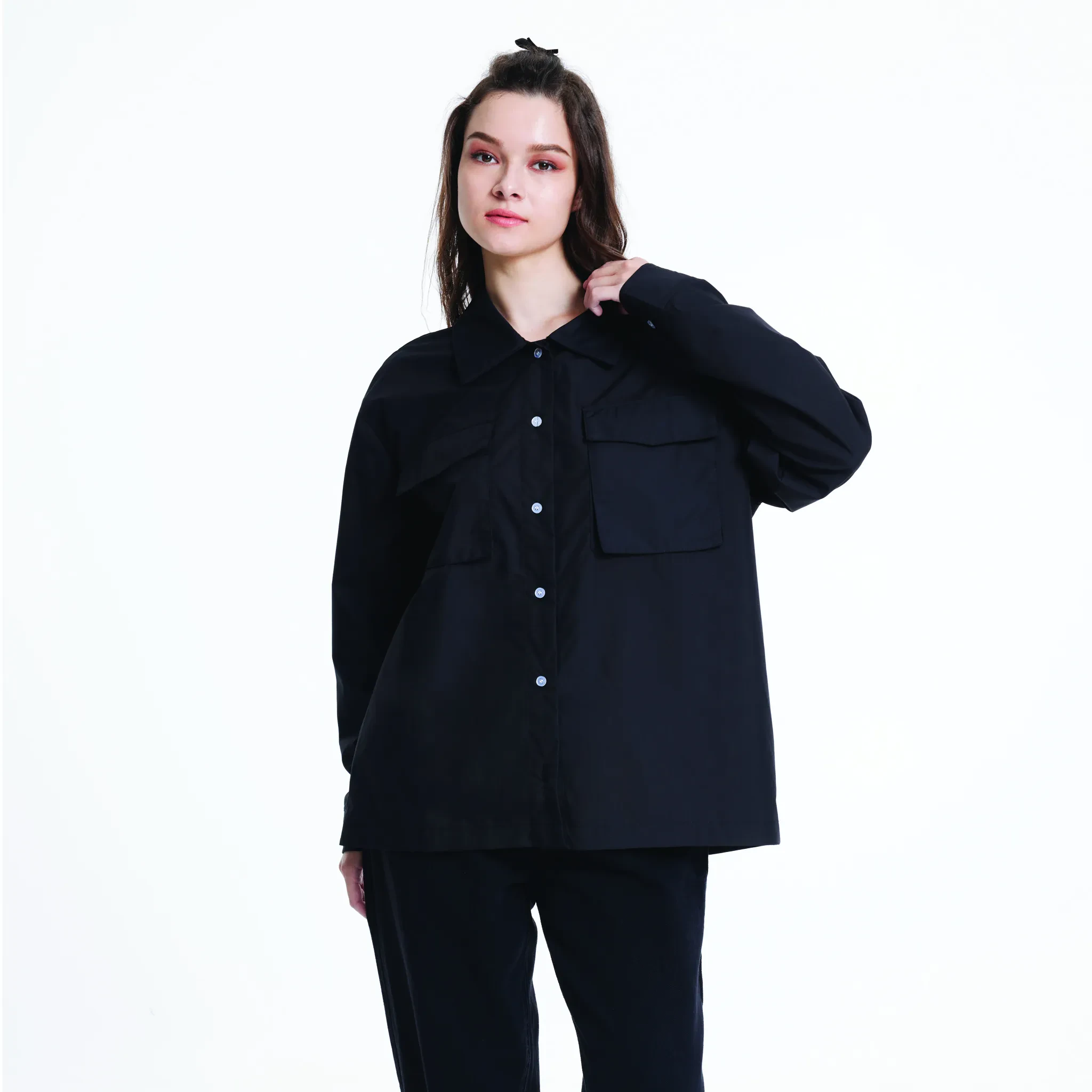JL X MAG OVERSIZED SHIRT - BLACK
