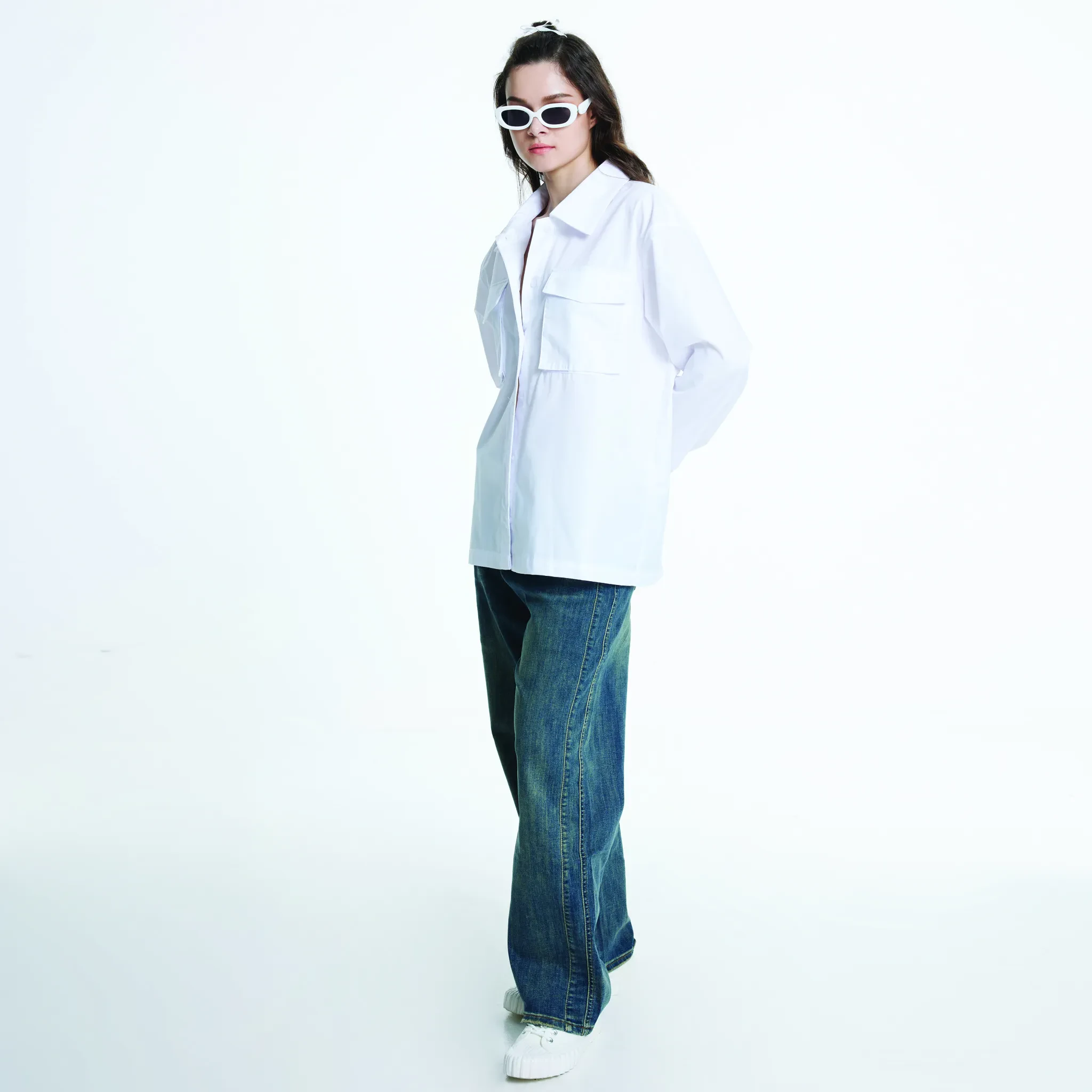 JL X MAG OVERSIZED SHIRT - WHITE