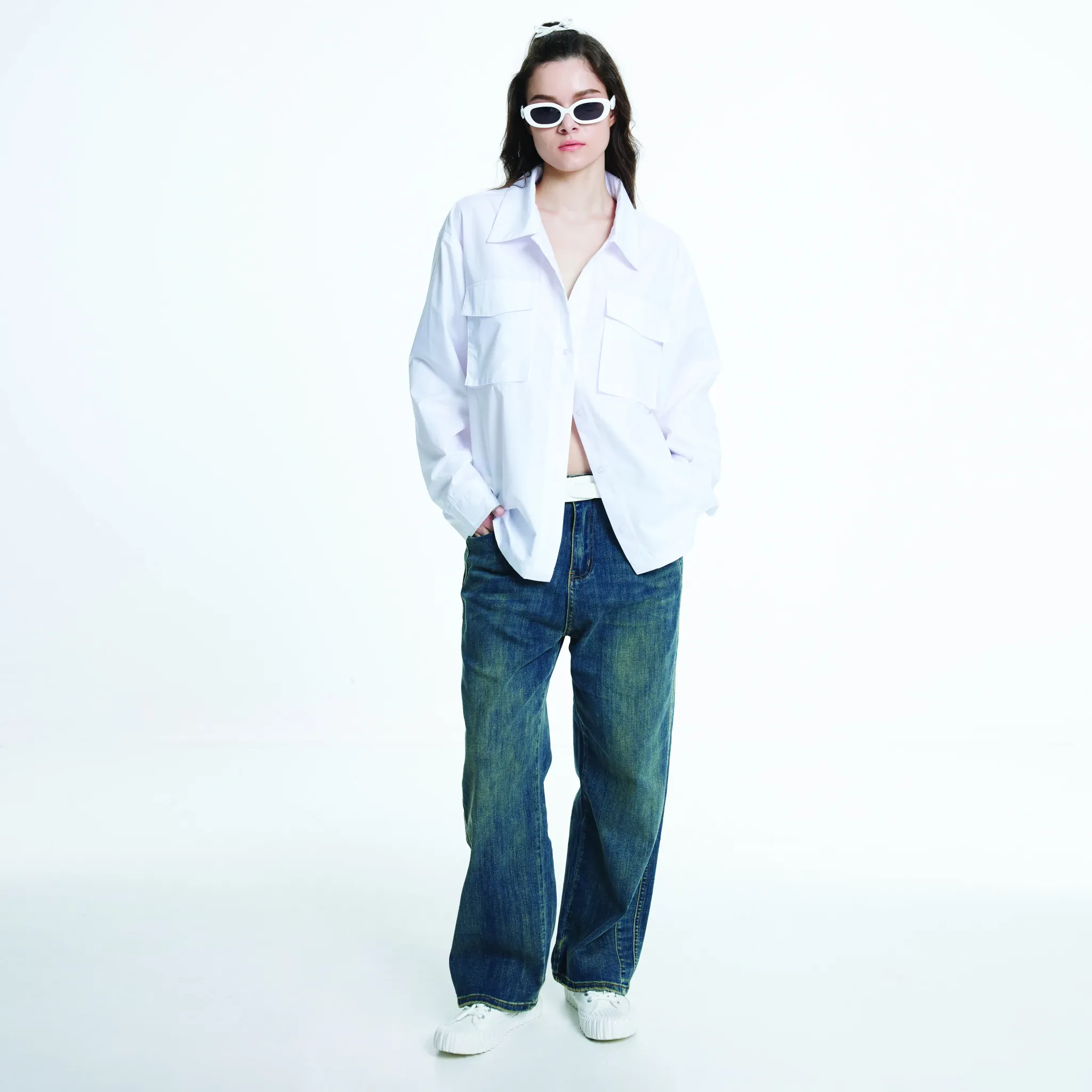 JL X MAG OVERSIZED SHIRT - WHITE
