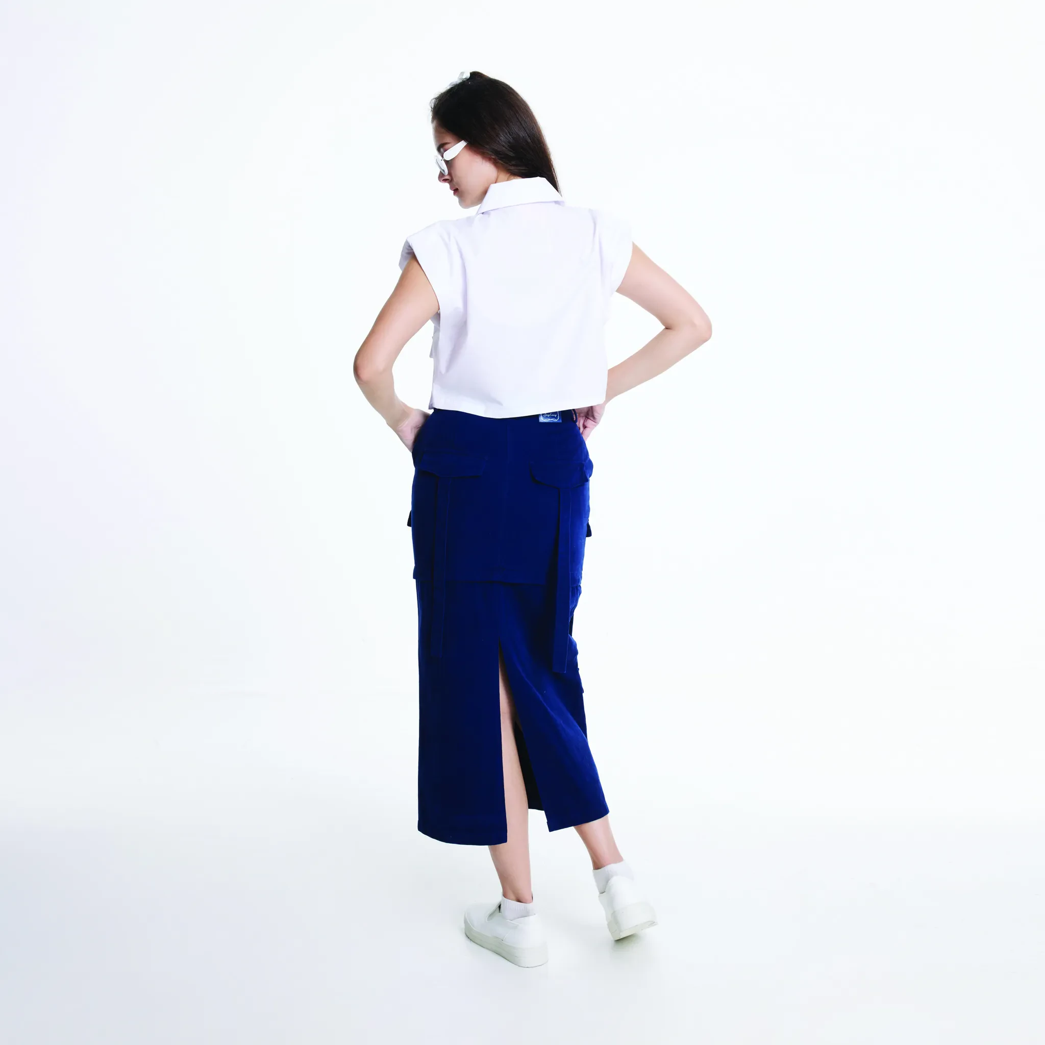 JLXMAG CARGO SKIRT - NAVY