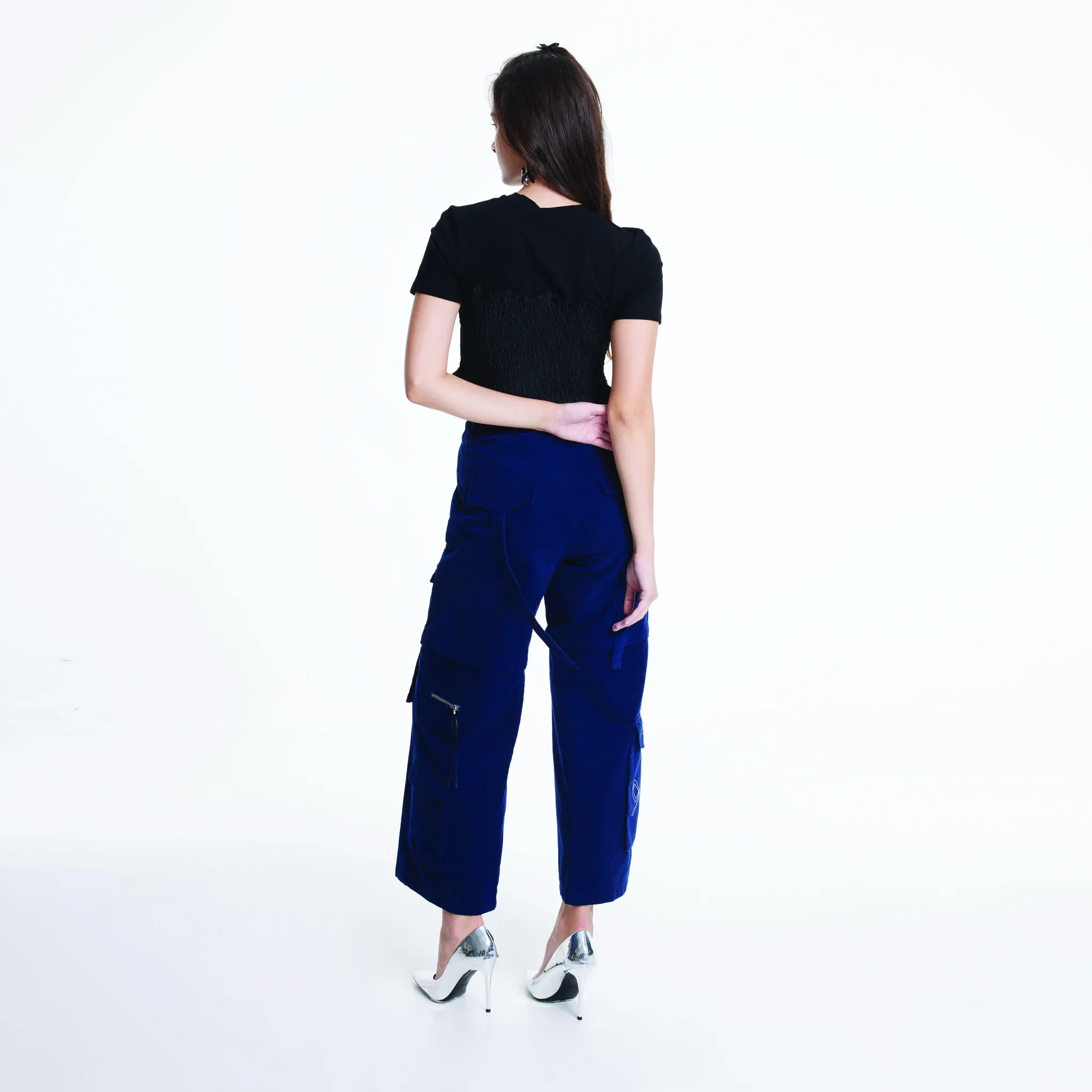 JL X MAG SMOCKING TEE - BLACK