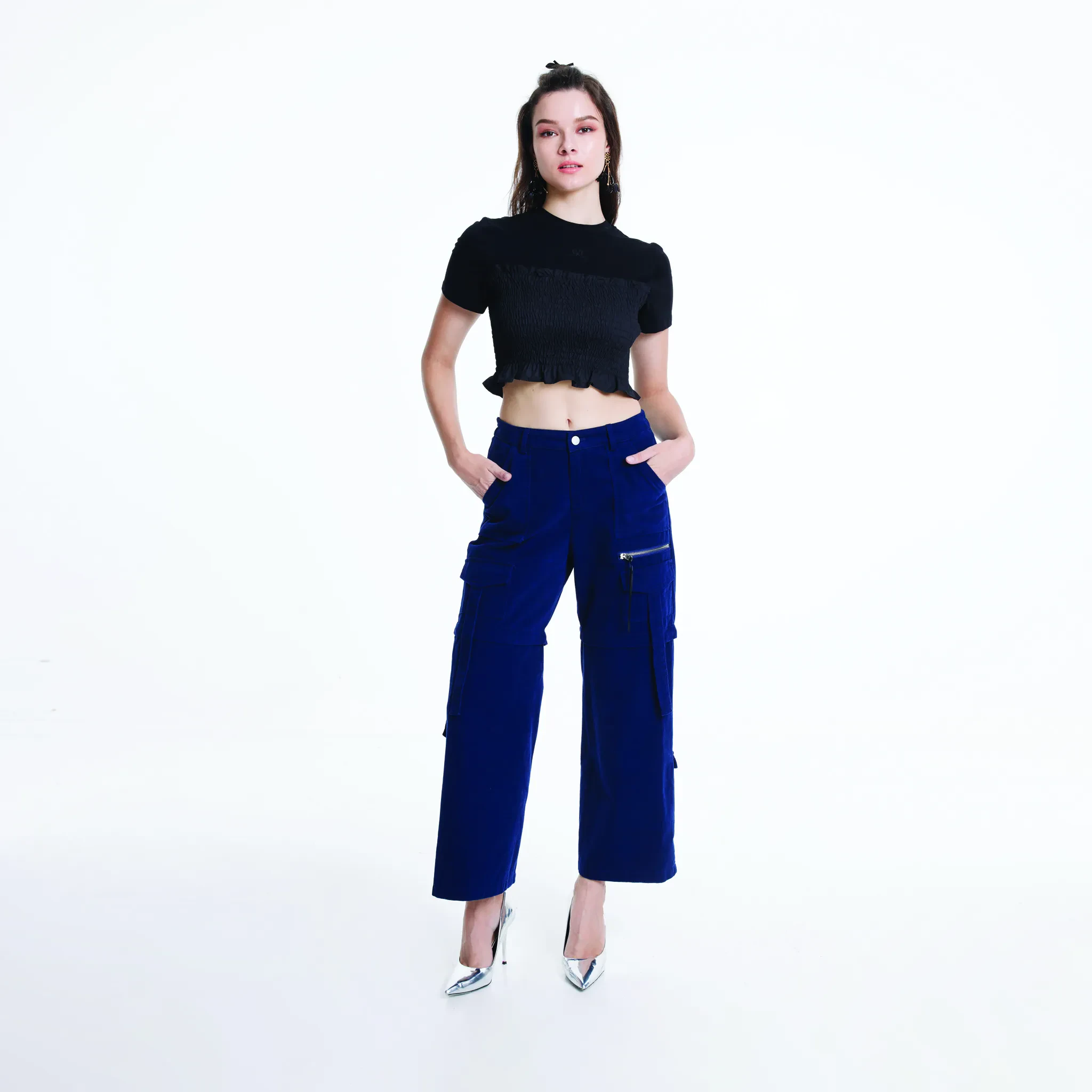 JL X MAG SMOCKING TEE - BLACK