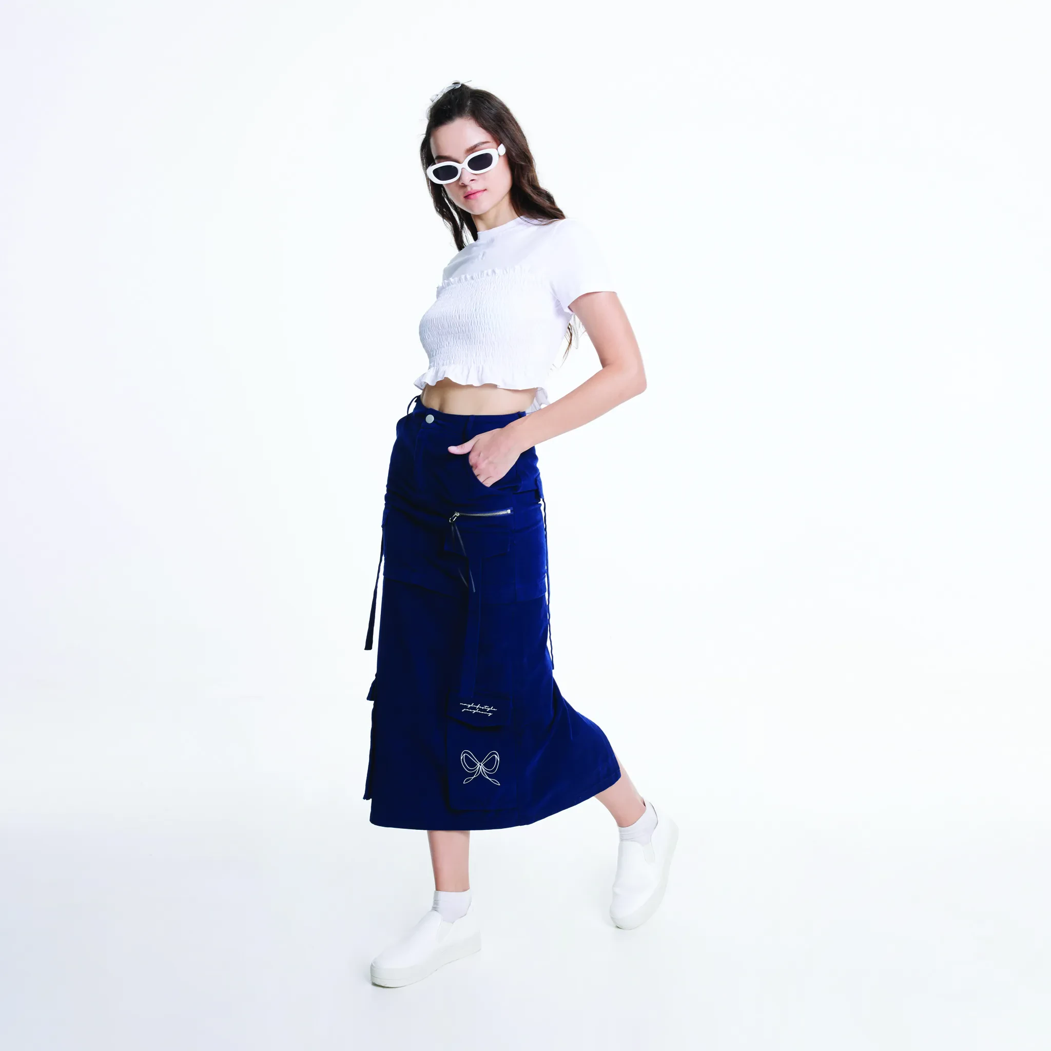 JL X MAG SMOCKING TEE - WHITE