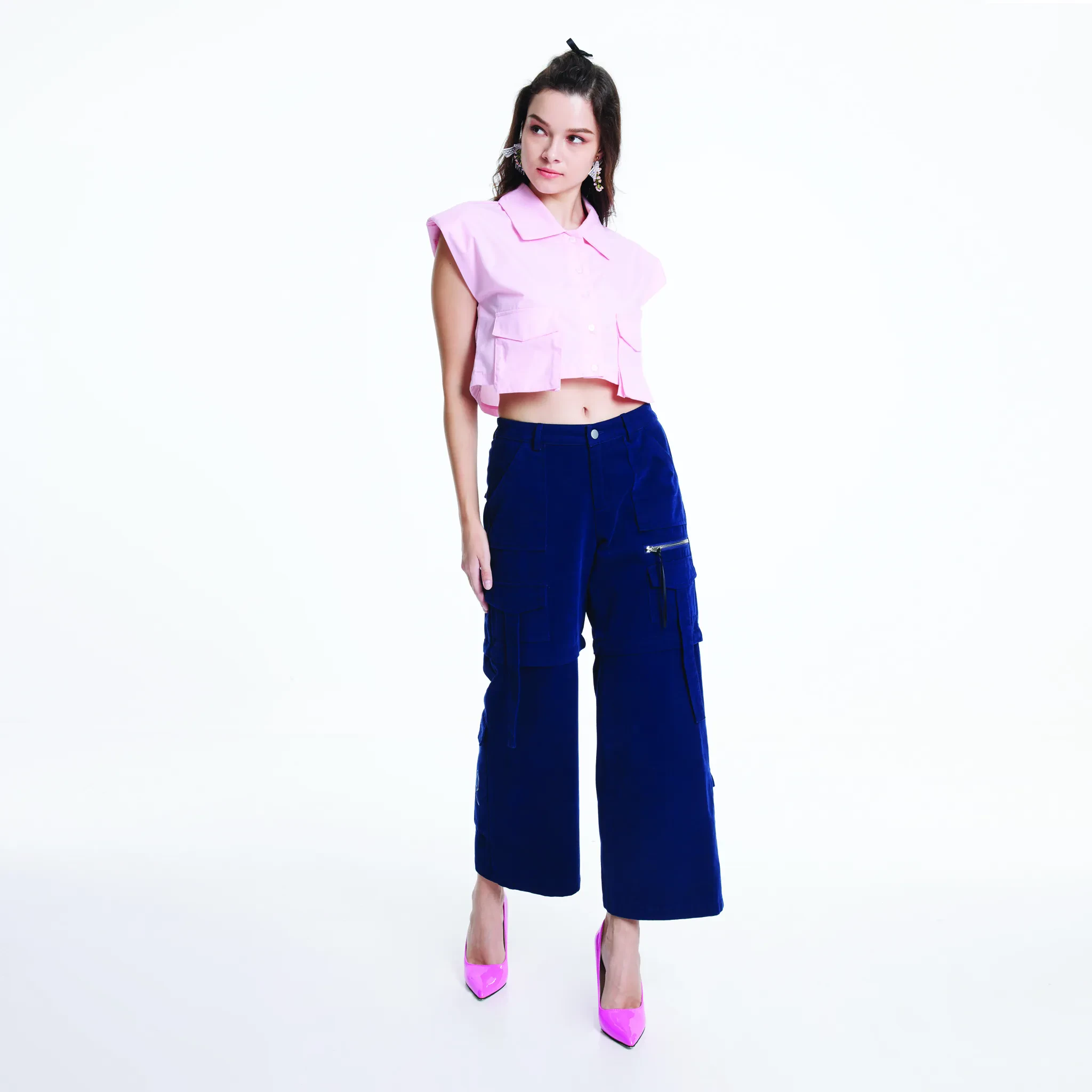 JLXMAG CROP SHIRT - PINK