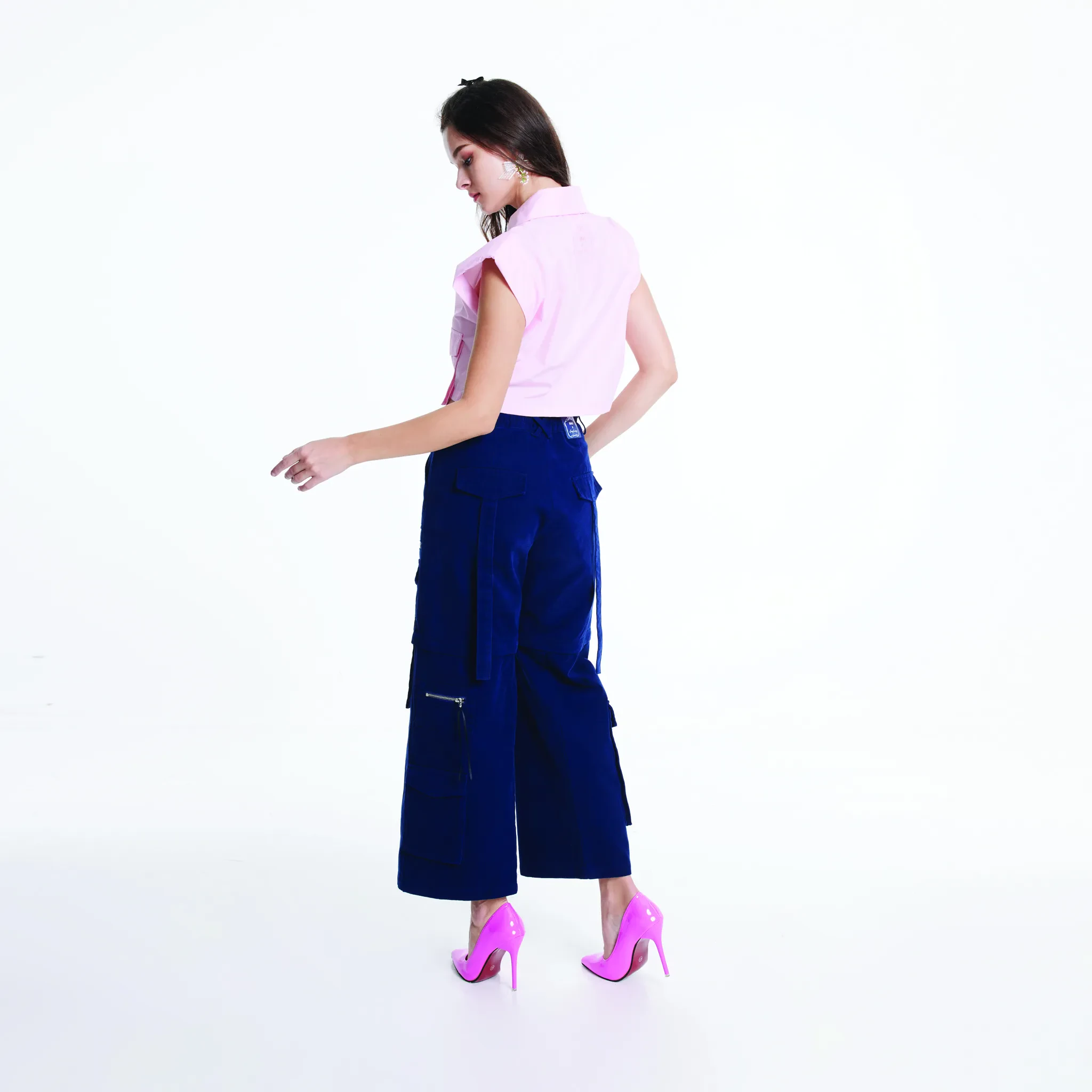 JLXMAG CROP SHIRT - PINK