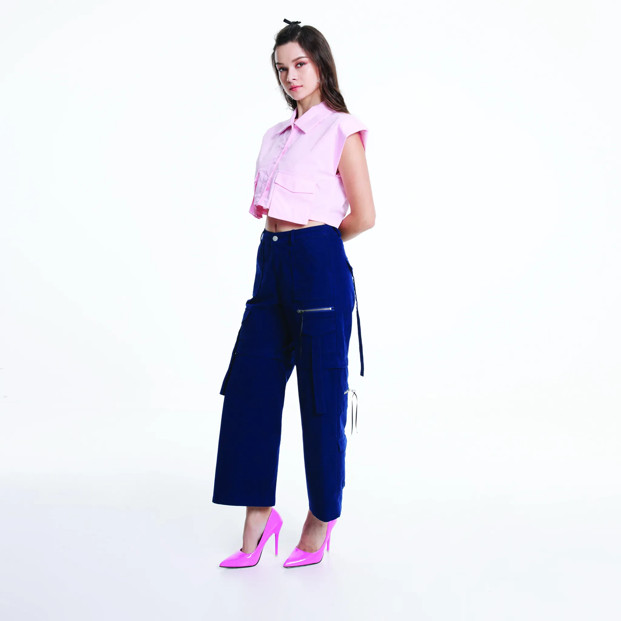 JLXMAG CROP SHIRT - PINK