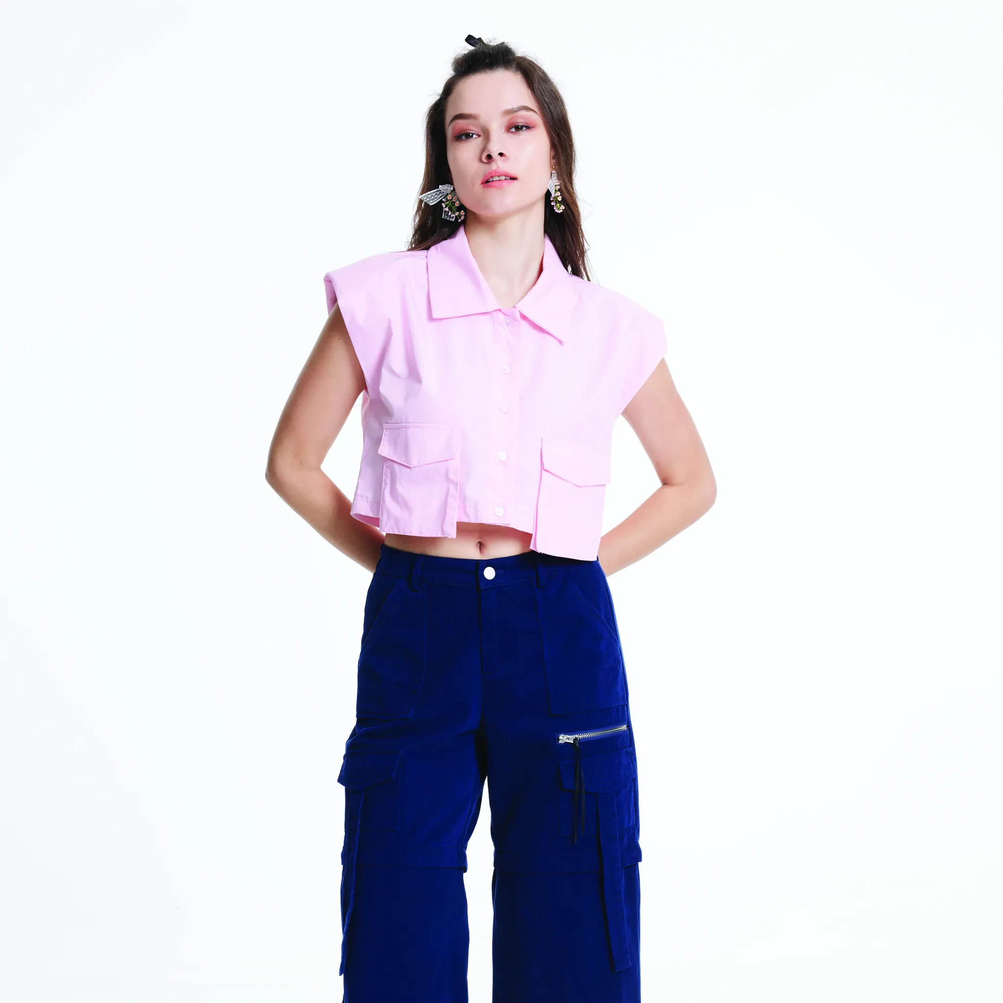 JLXMAG CROP SHIRT - PINK