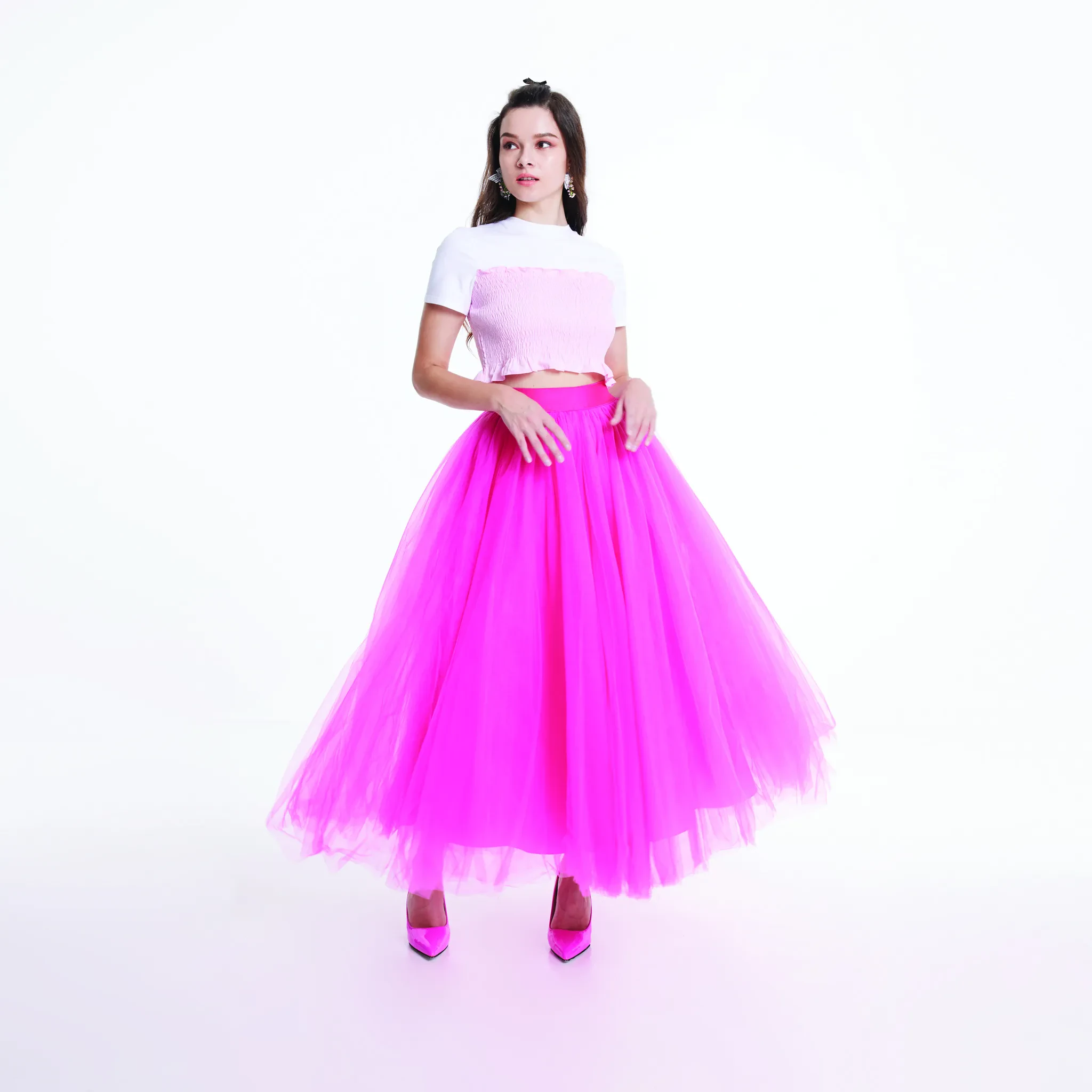 JL X MAG SMOCKING TEE - PINK