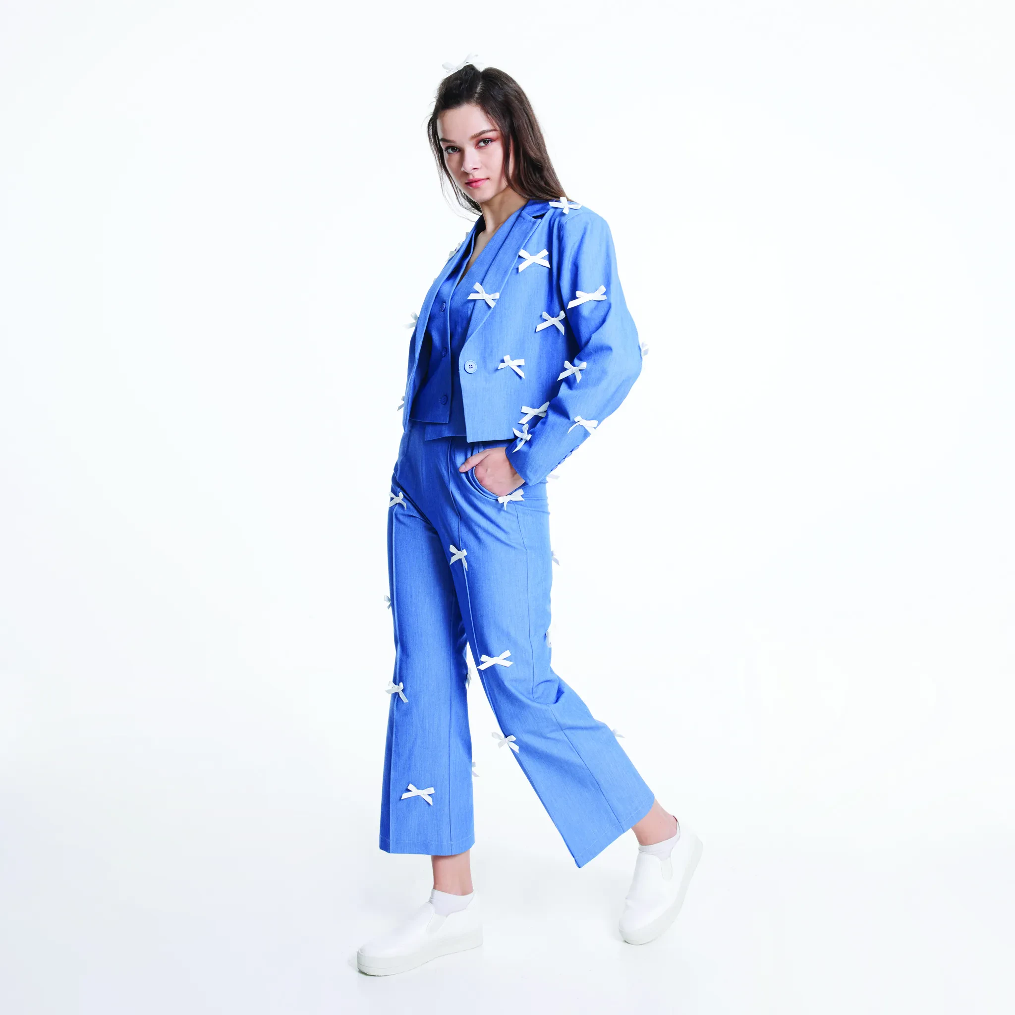 JL X MAG STRAIGHT TROUSERS - BLUE