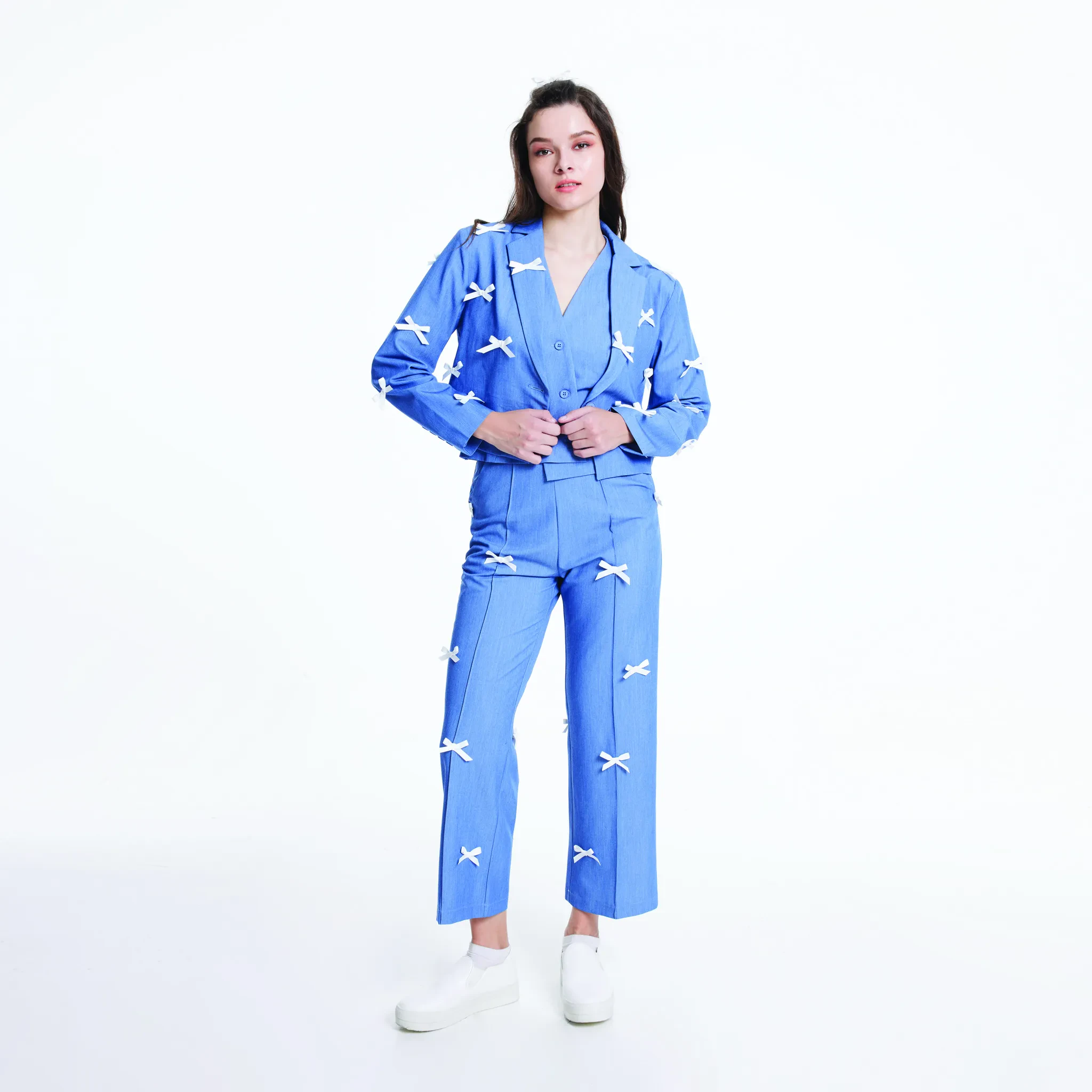 JL X MAG STRAIGHT TROUSERS - BLUE