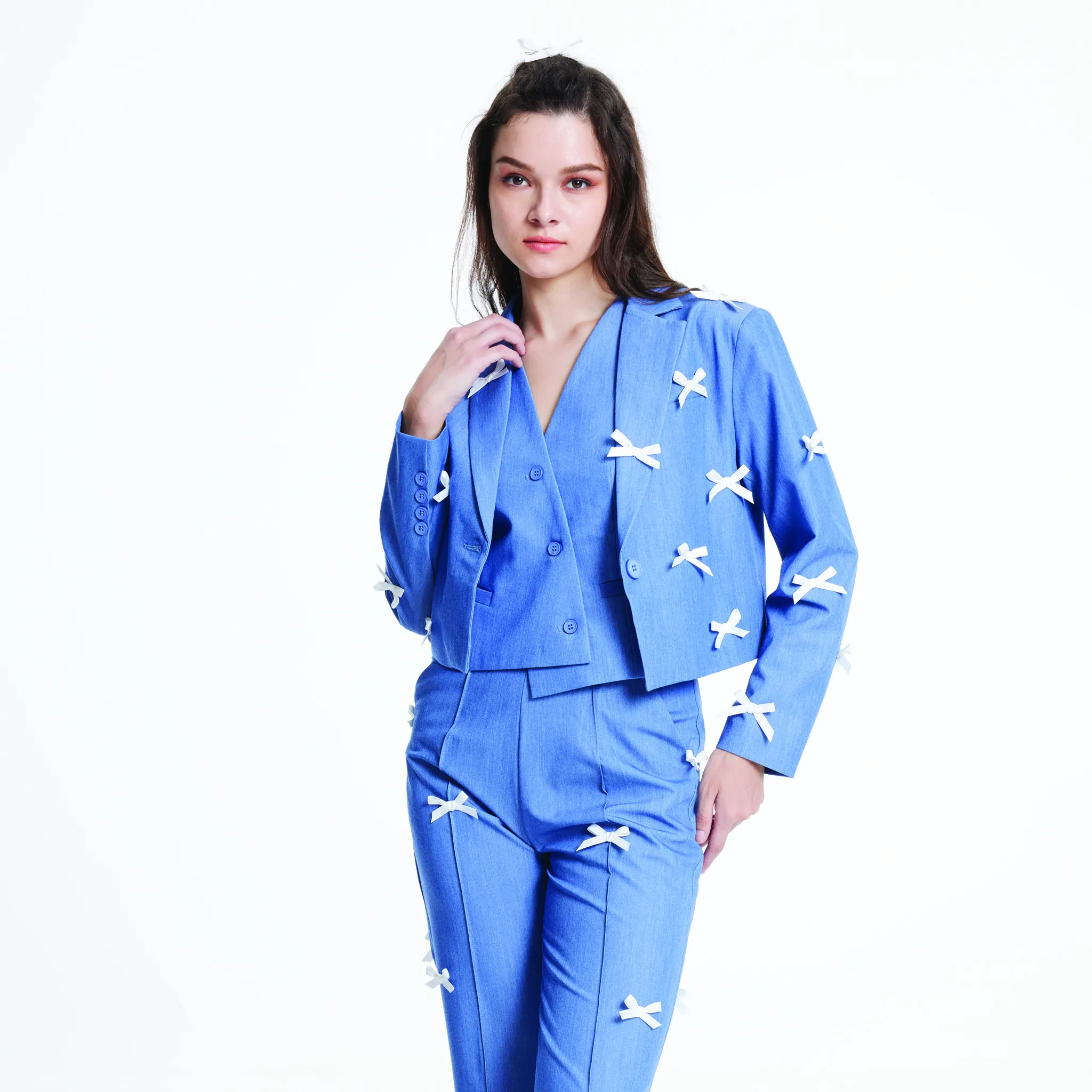 JL X MAG CROP JACKET - BLUE