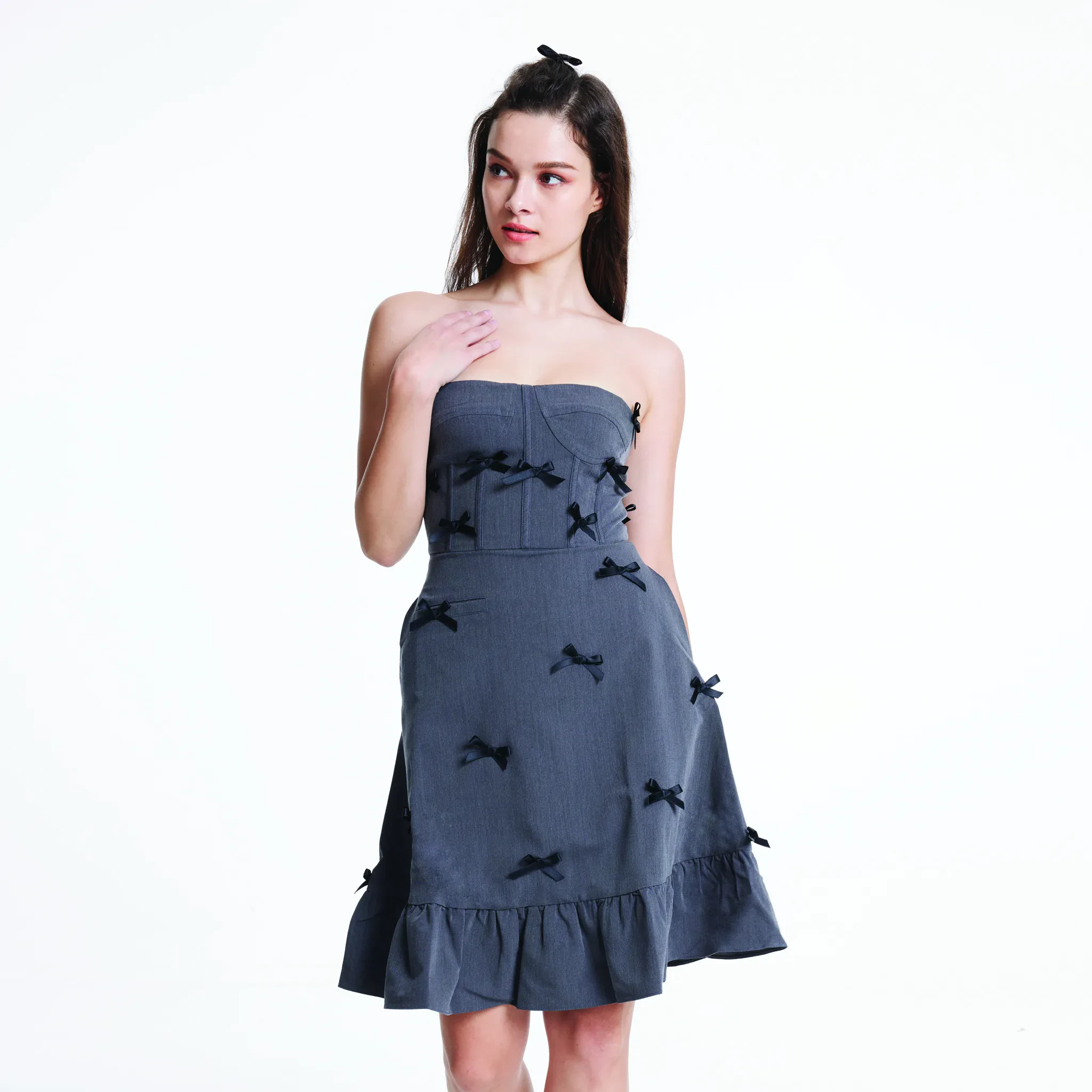 JL X MAG TUBE DRESS - BLACK