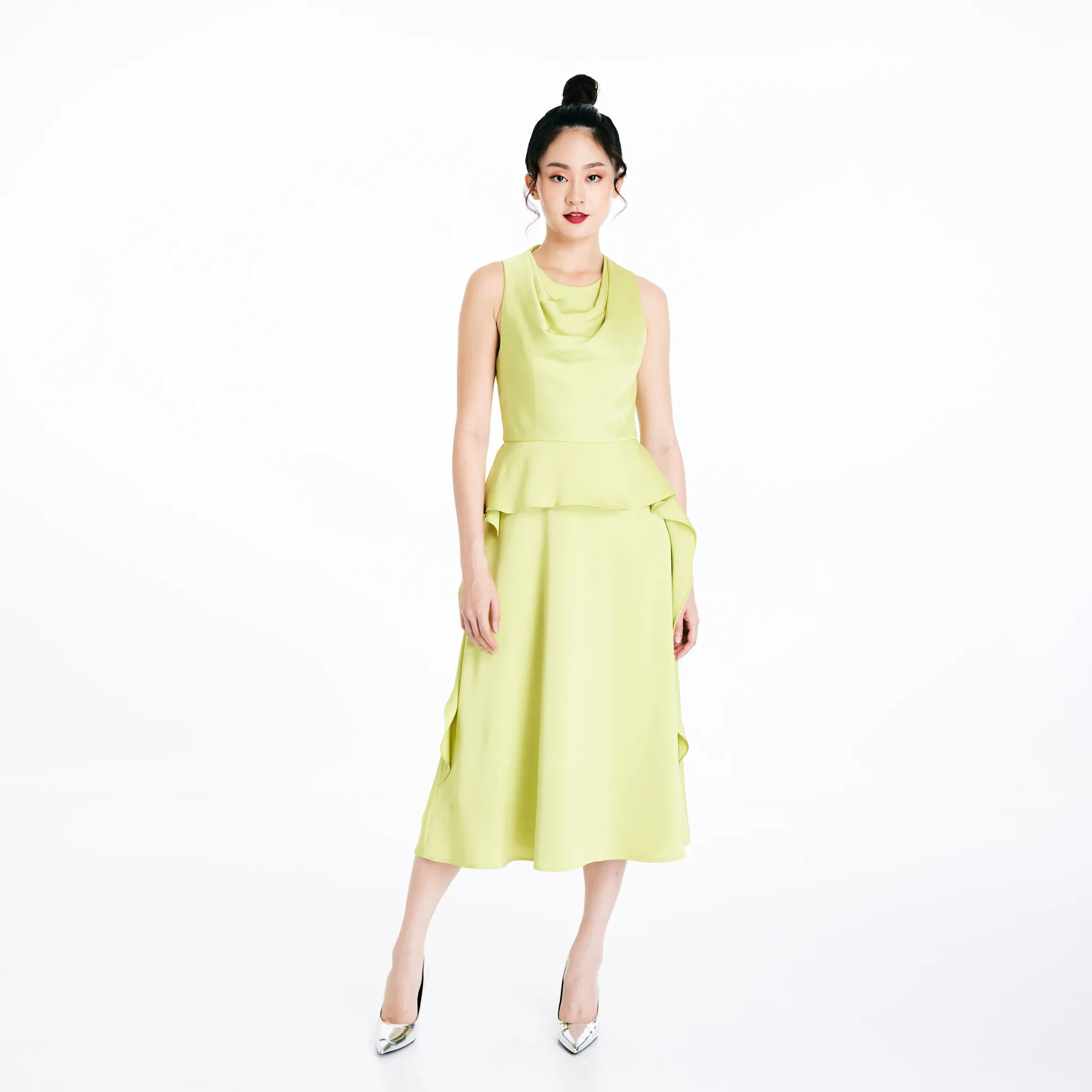 DRAPE DRESS - GREEN