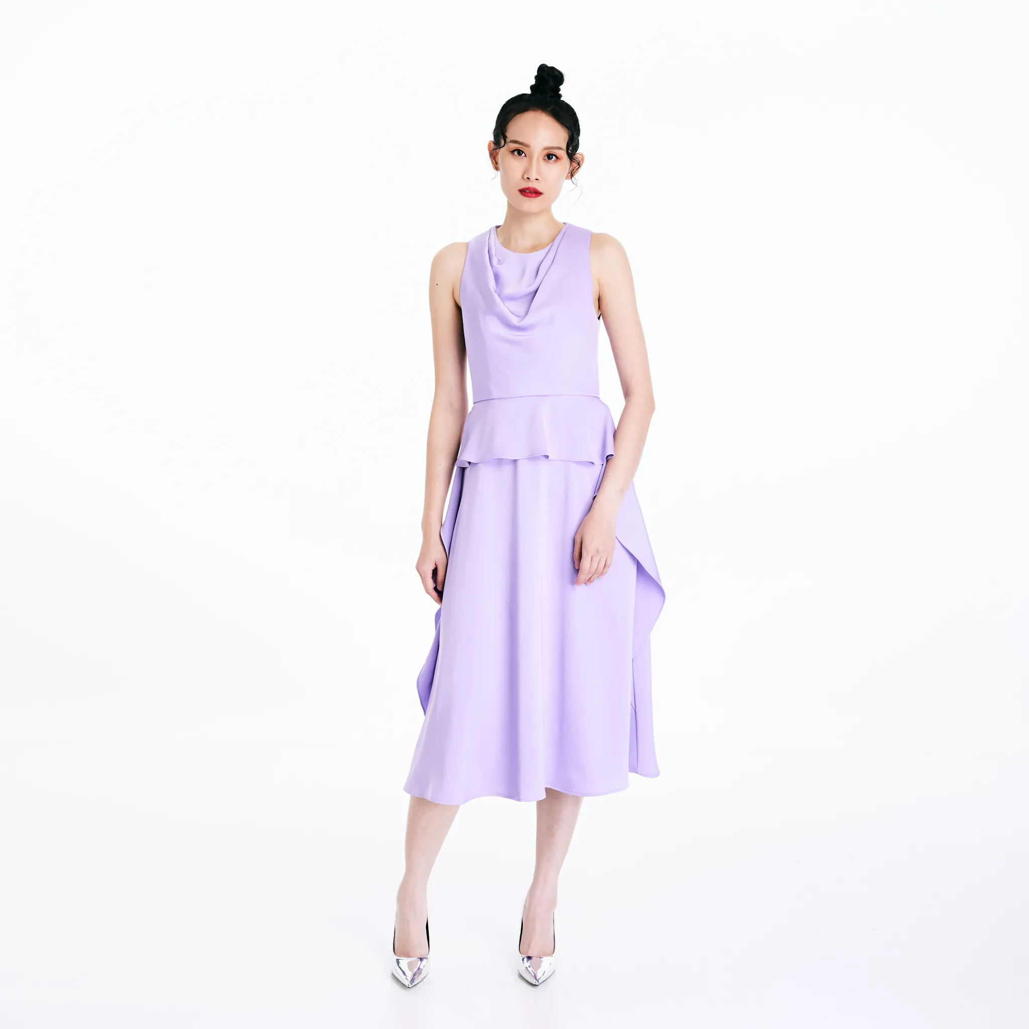 DRAPE DRESS - PURPLE