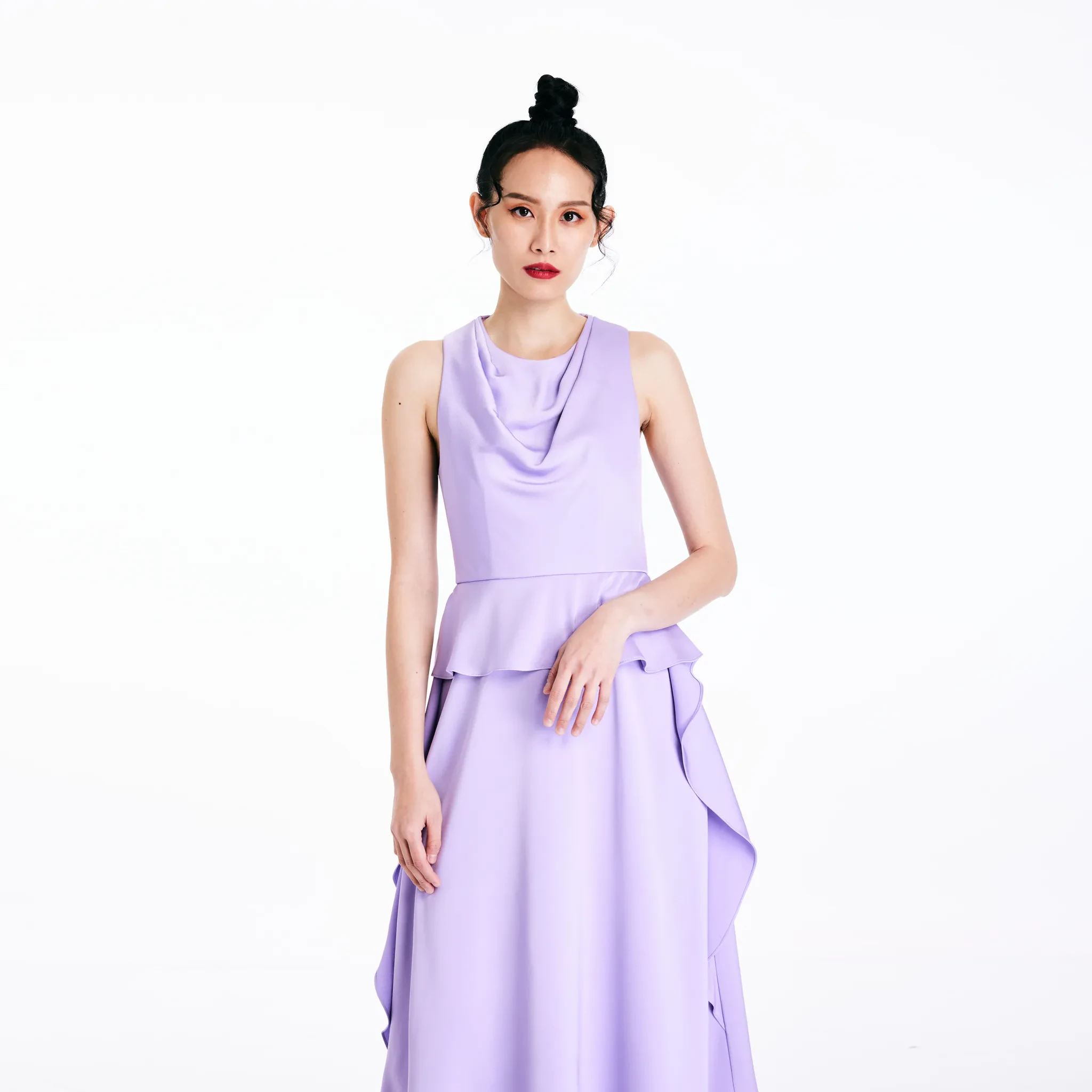 DRAPE DRESS - PURPLE