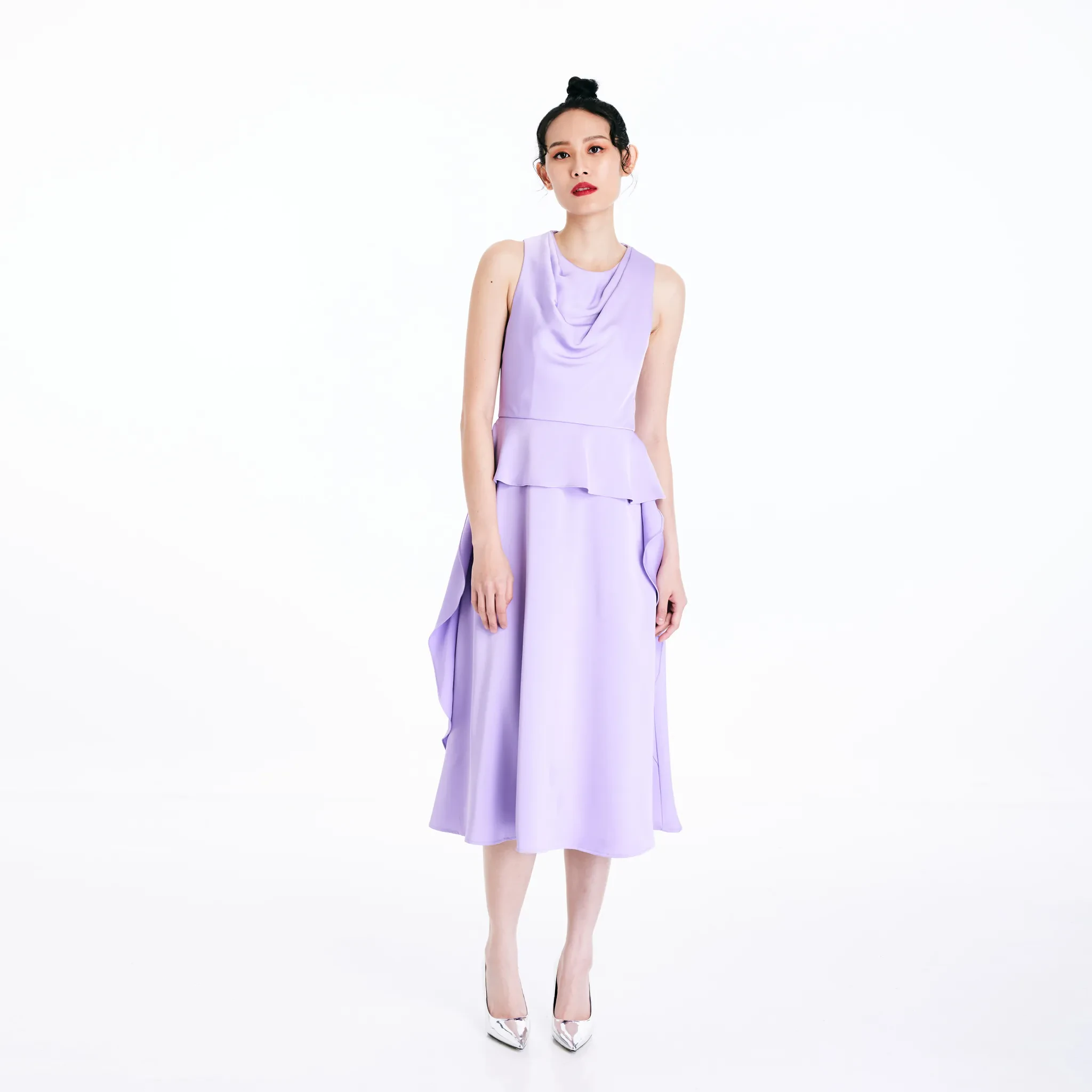 DRAPE DRESS - PURPLE