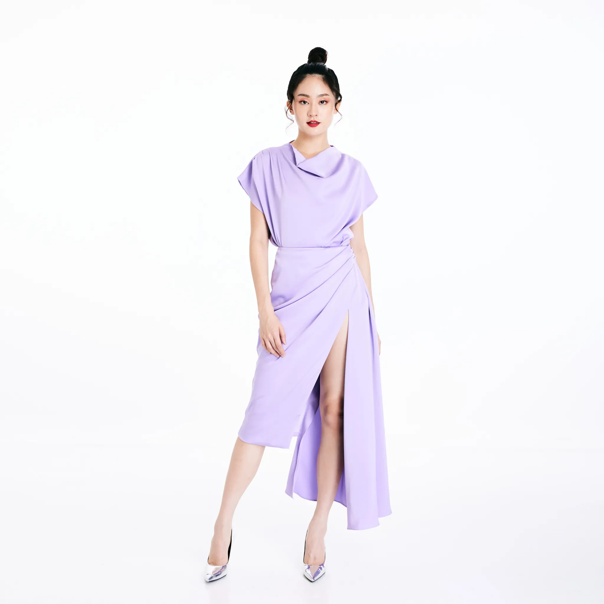 SLIT SKIRT - PURPLE