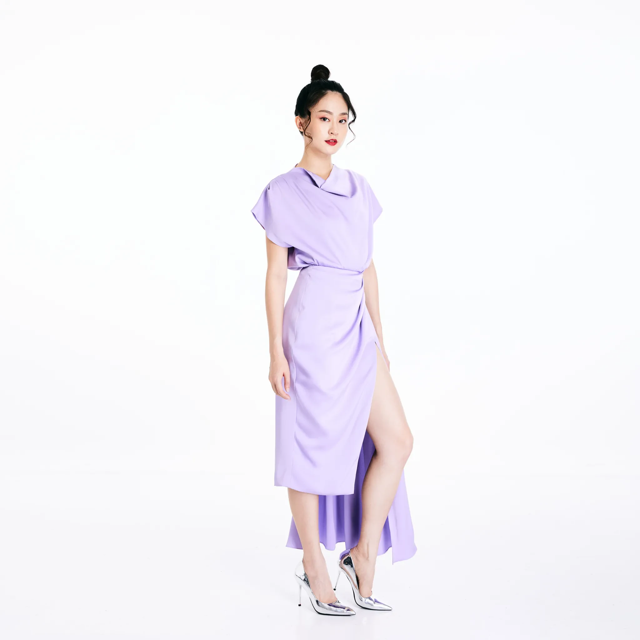 SLIT SKIRT - PURPLE