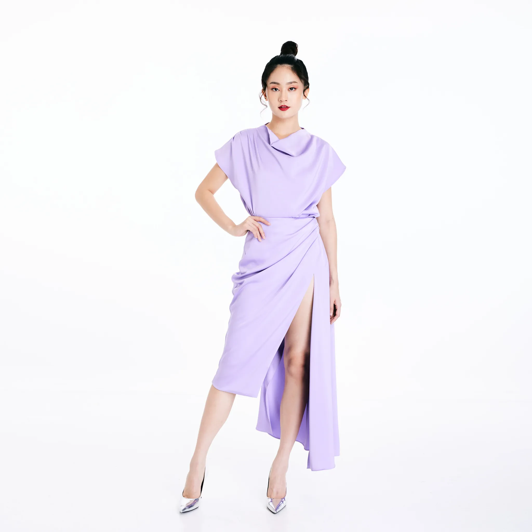 SLIT SKIRT - PURPLE