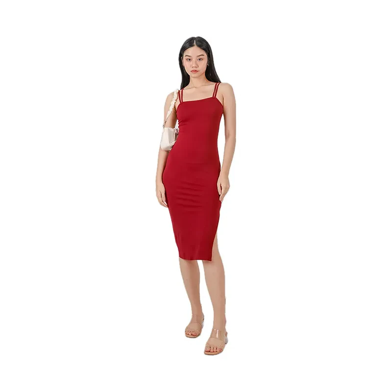 OETE CROSS BACK RIBBED DRESS